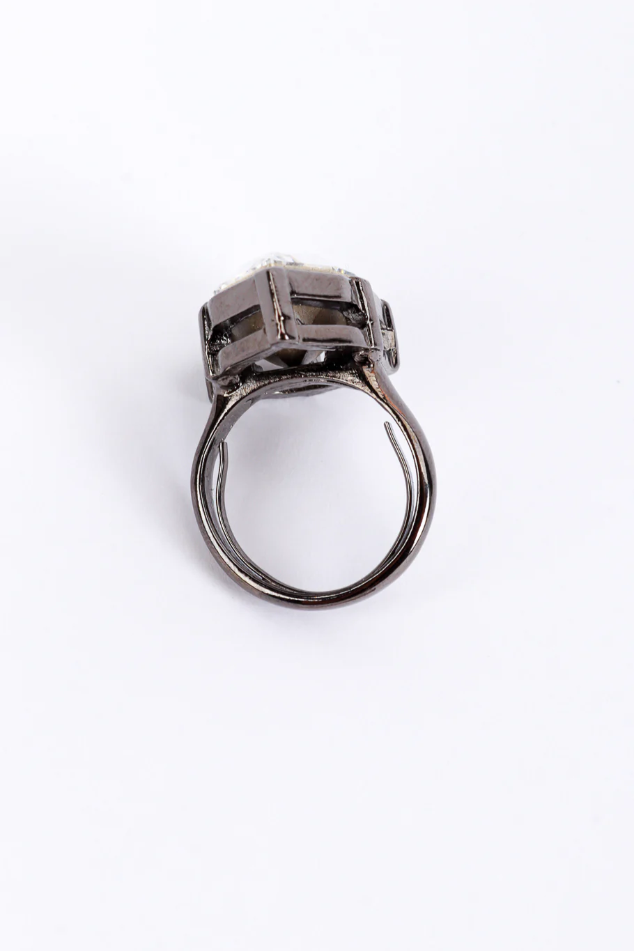 Crystal Nugget Cocktail Ring - Image 4