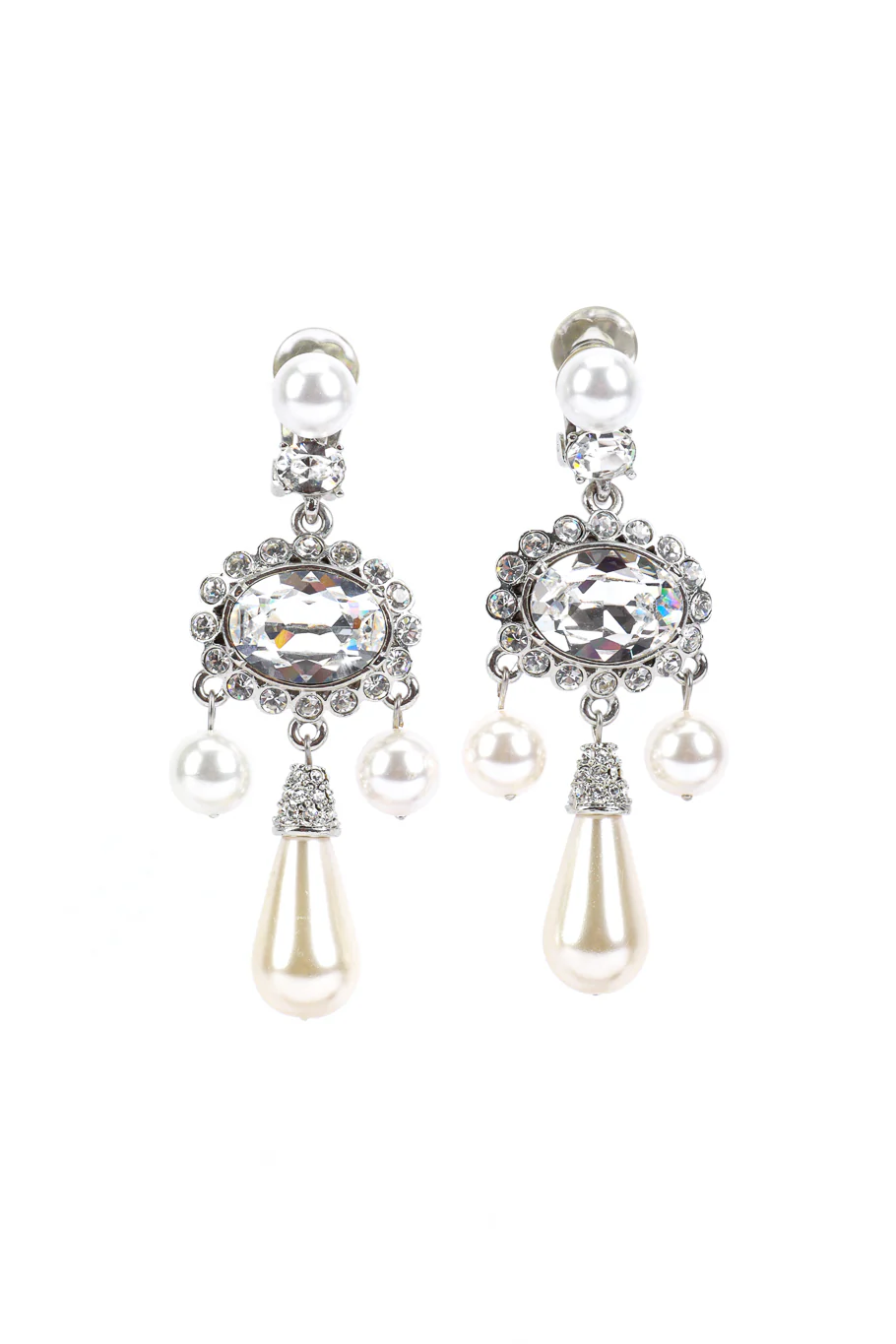 Crystal & Pearl Drop Earrings