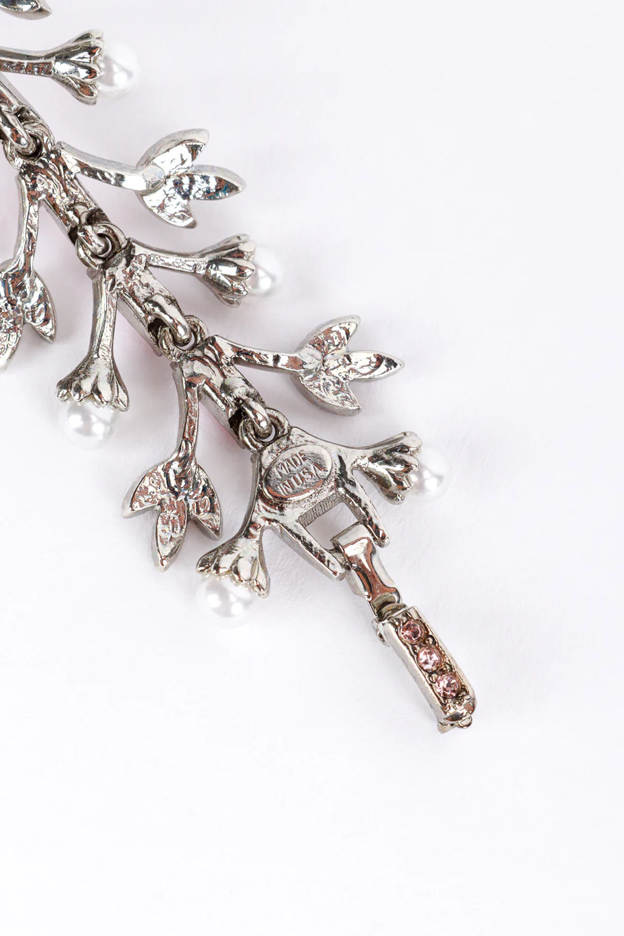 Crystal & Pearl Floral Bracelet - Image 6