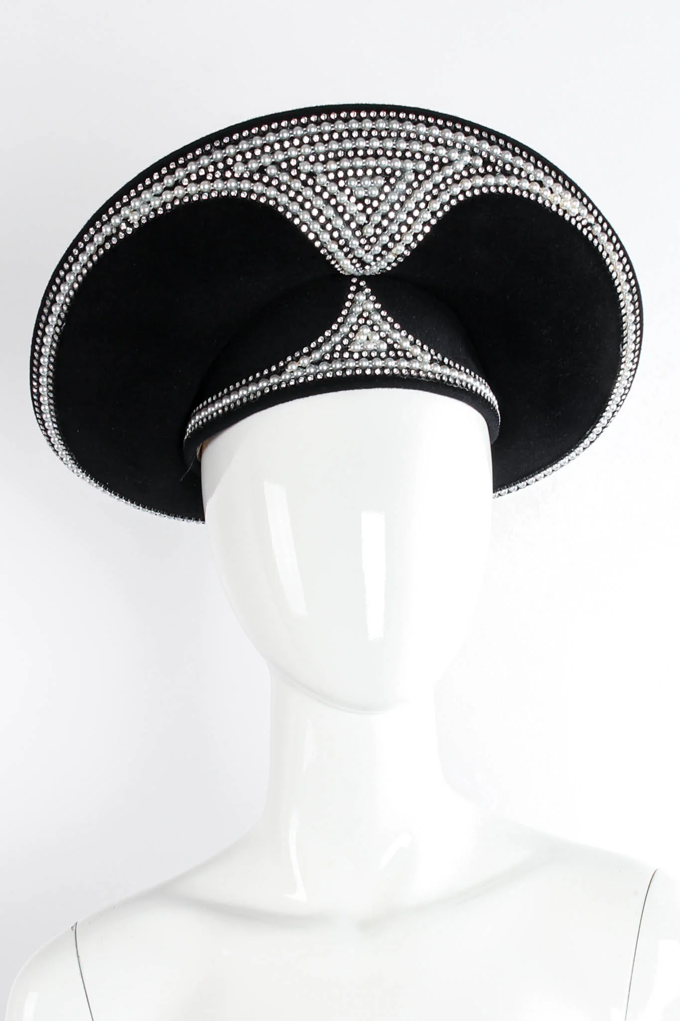 Crystal & Pearl Studded Halo Hat