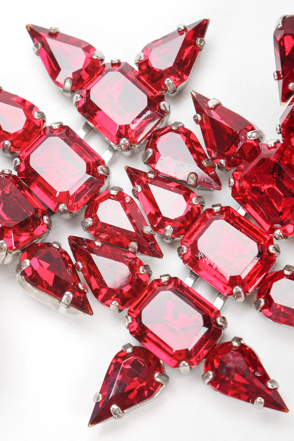 Crystal Pointed Spike Drop Earrings - Image 7