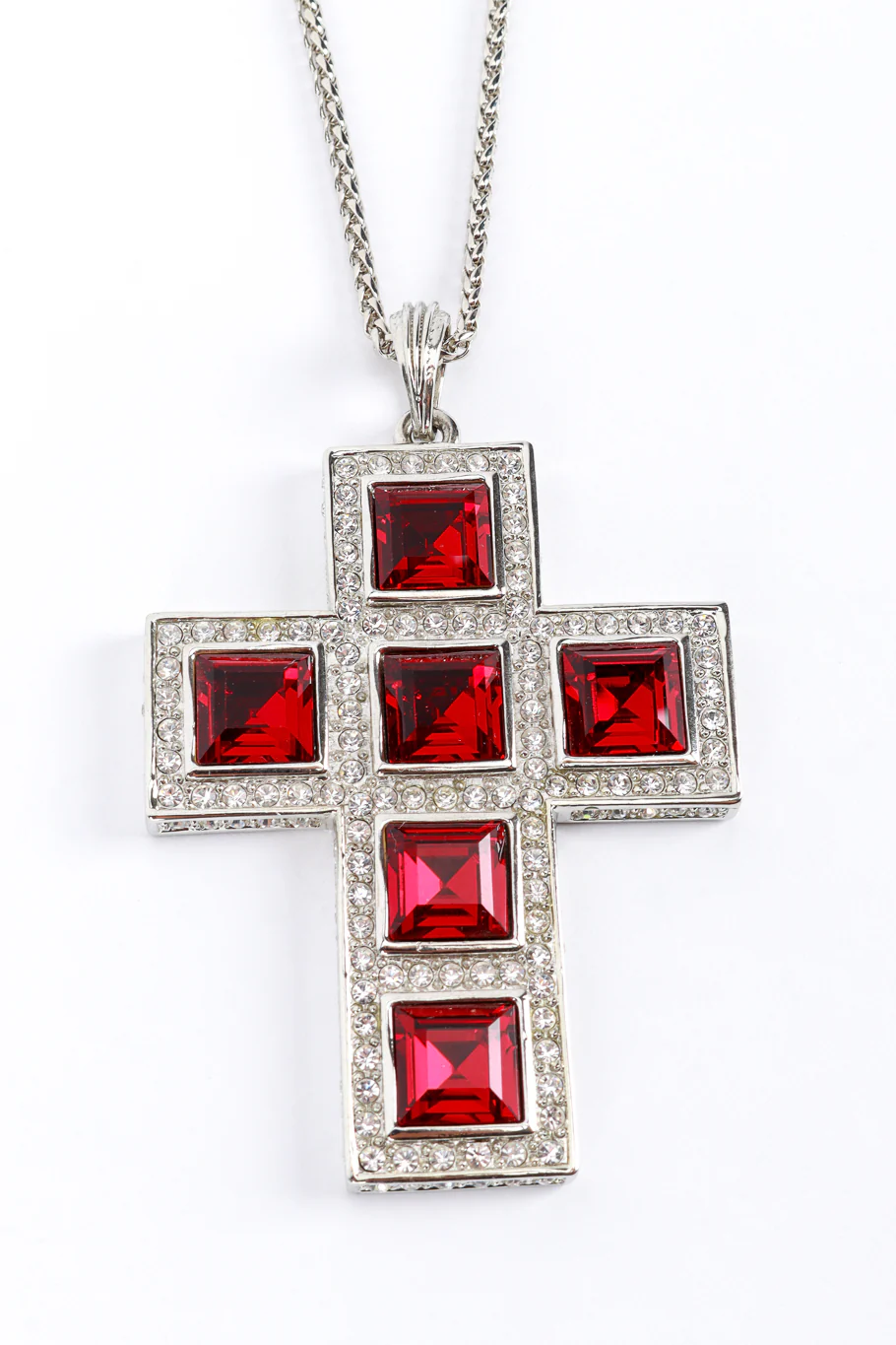 Crystal Rhinestone Cross Necklace
