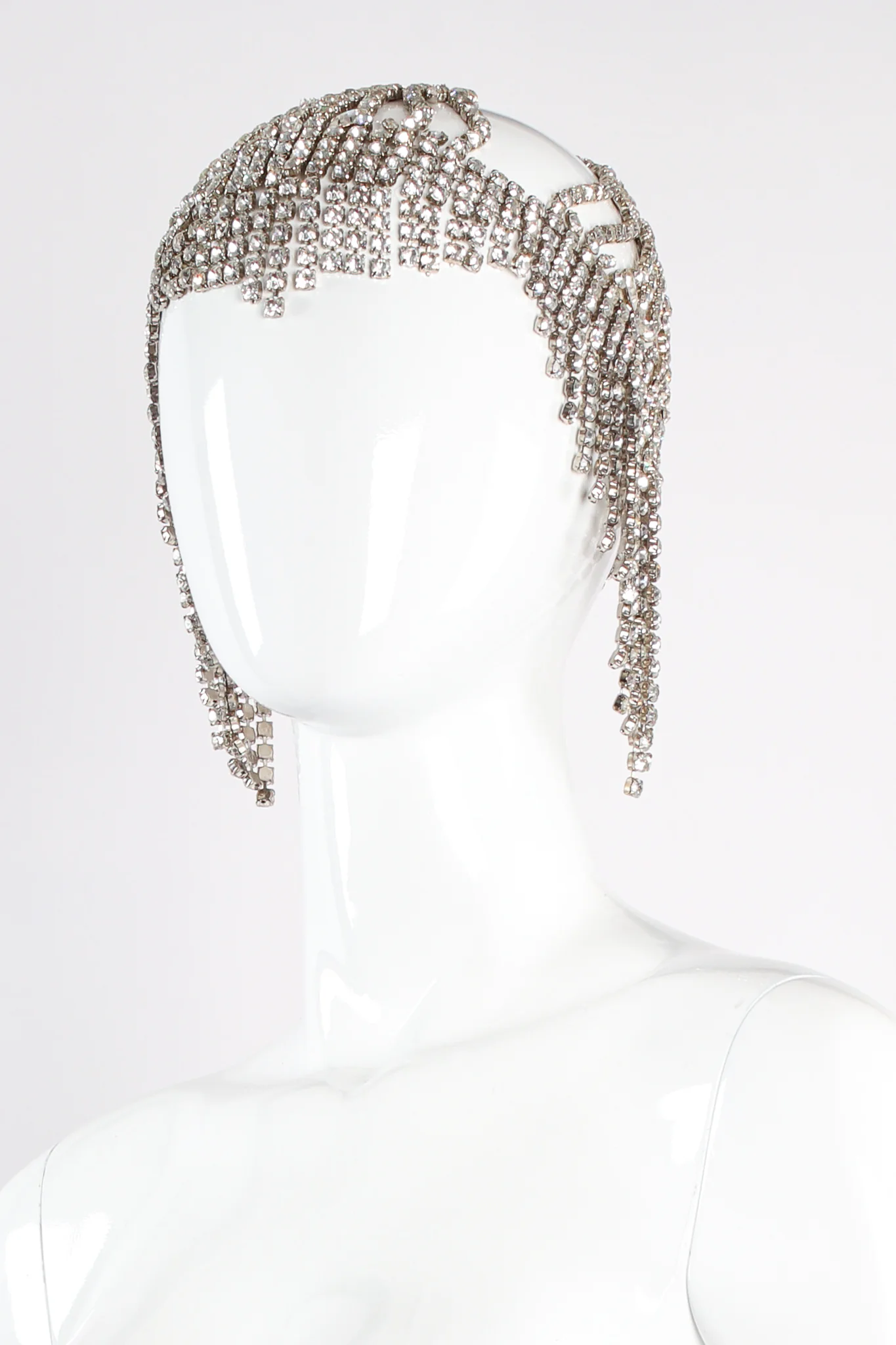 Crystal Rhinestone Fringe Headdress