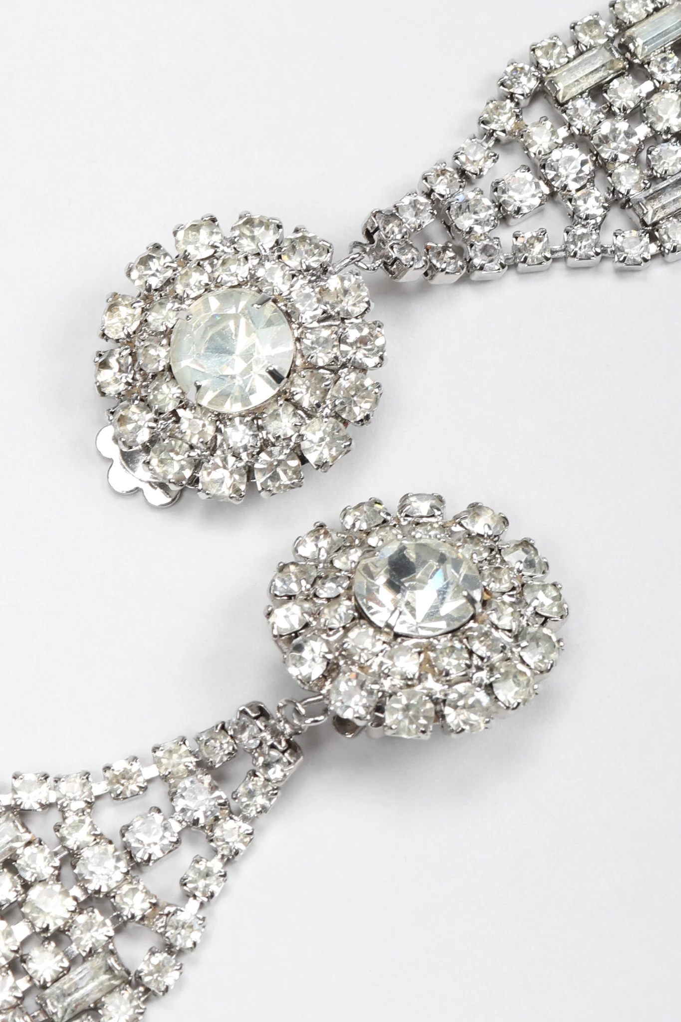 Crystal Ribbon Waterfall Earrings - Image 3
