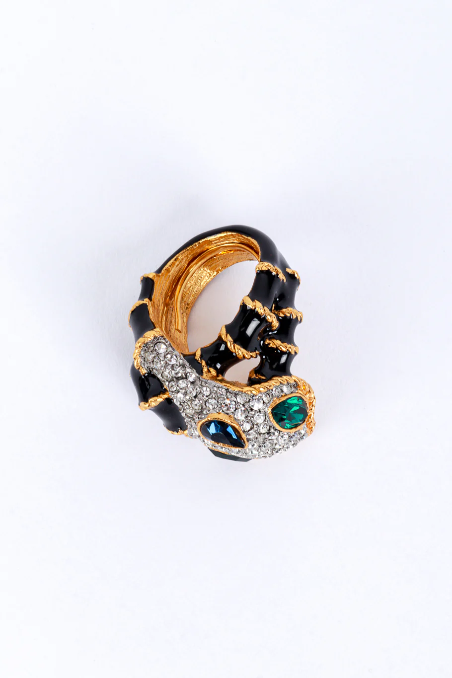 Crystal Snake Head Cocktail Ring - Image 2