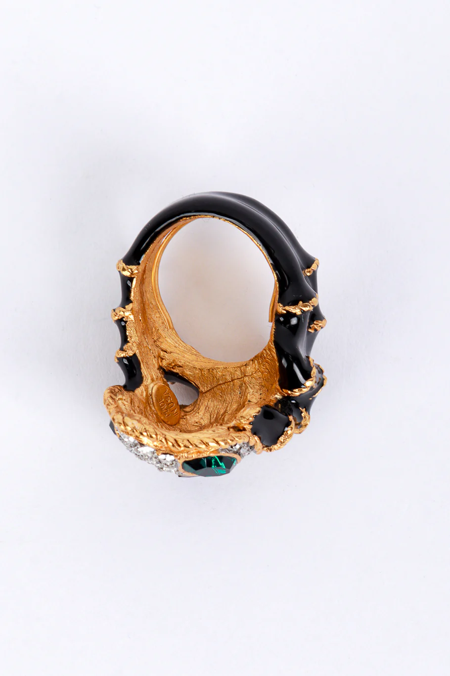 Crystal Snake Head Cocktail Ring - Image 3
