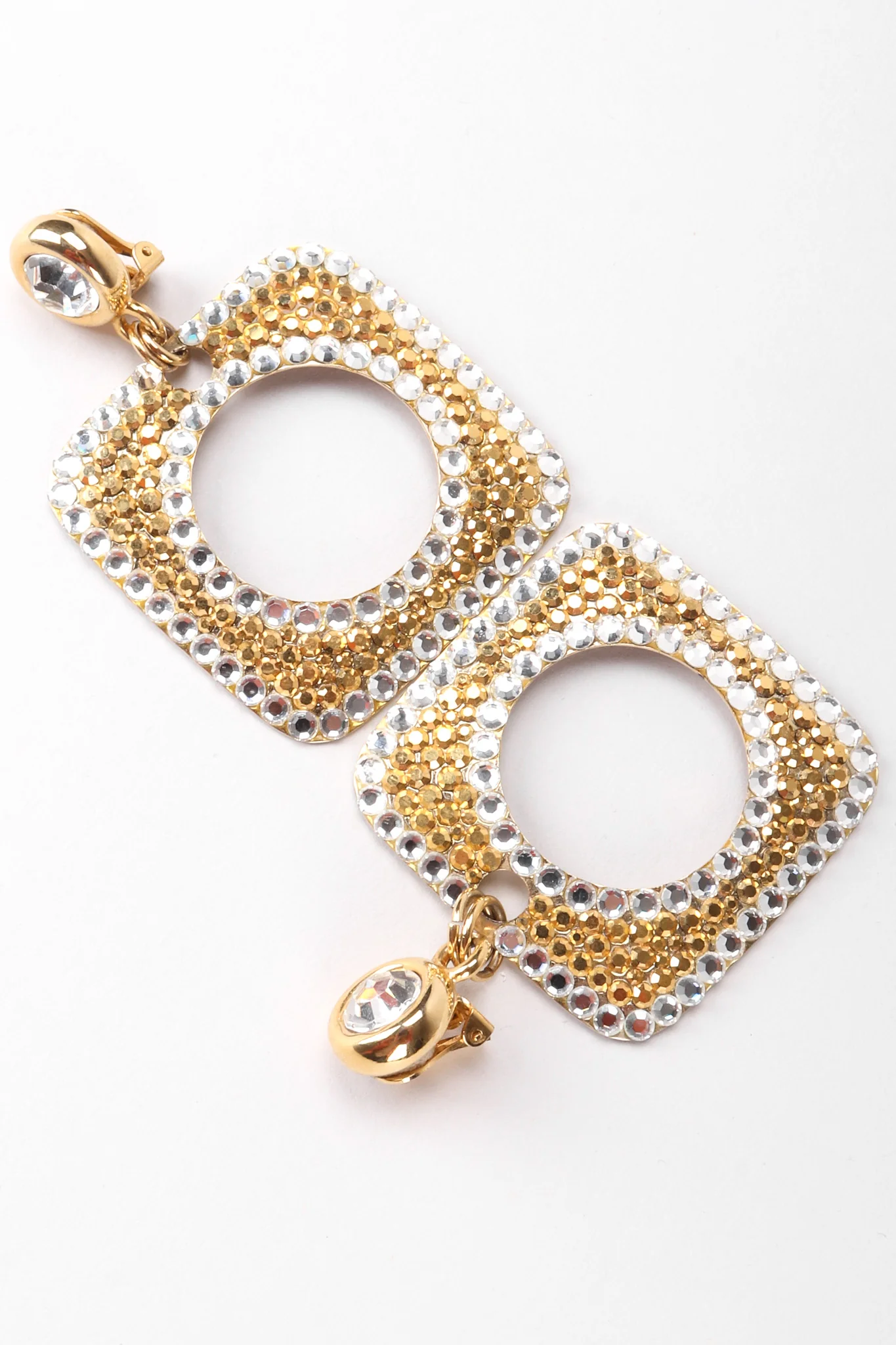 Crystal Square Hoop Earrings