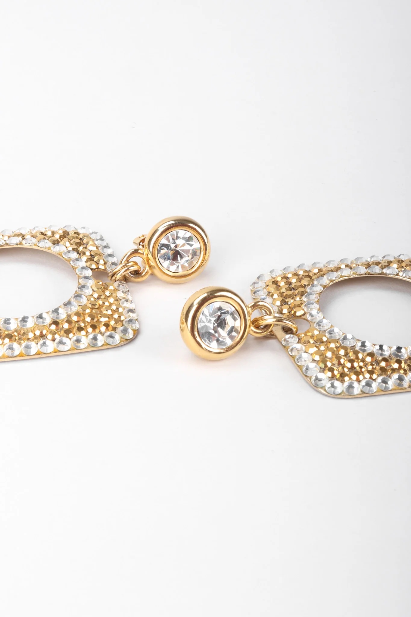 Crystal Square Hoop Earrings - Image 5