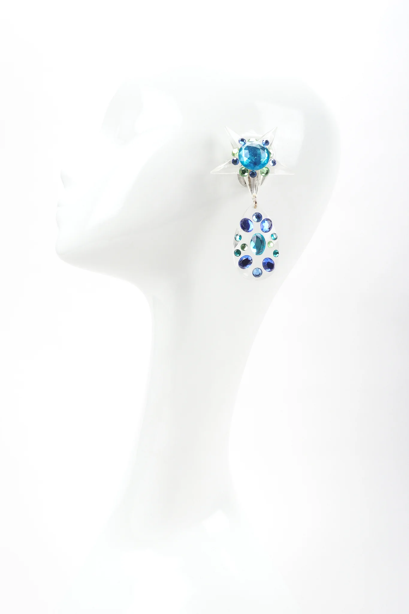 Crystal Star Drop Earrings - Image 2