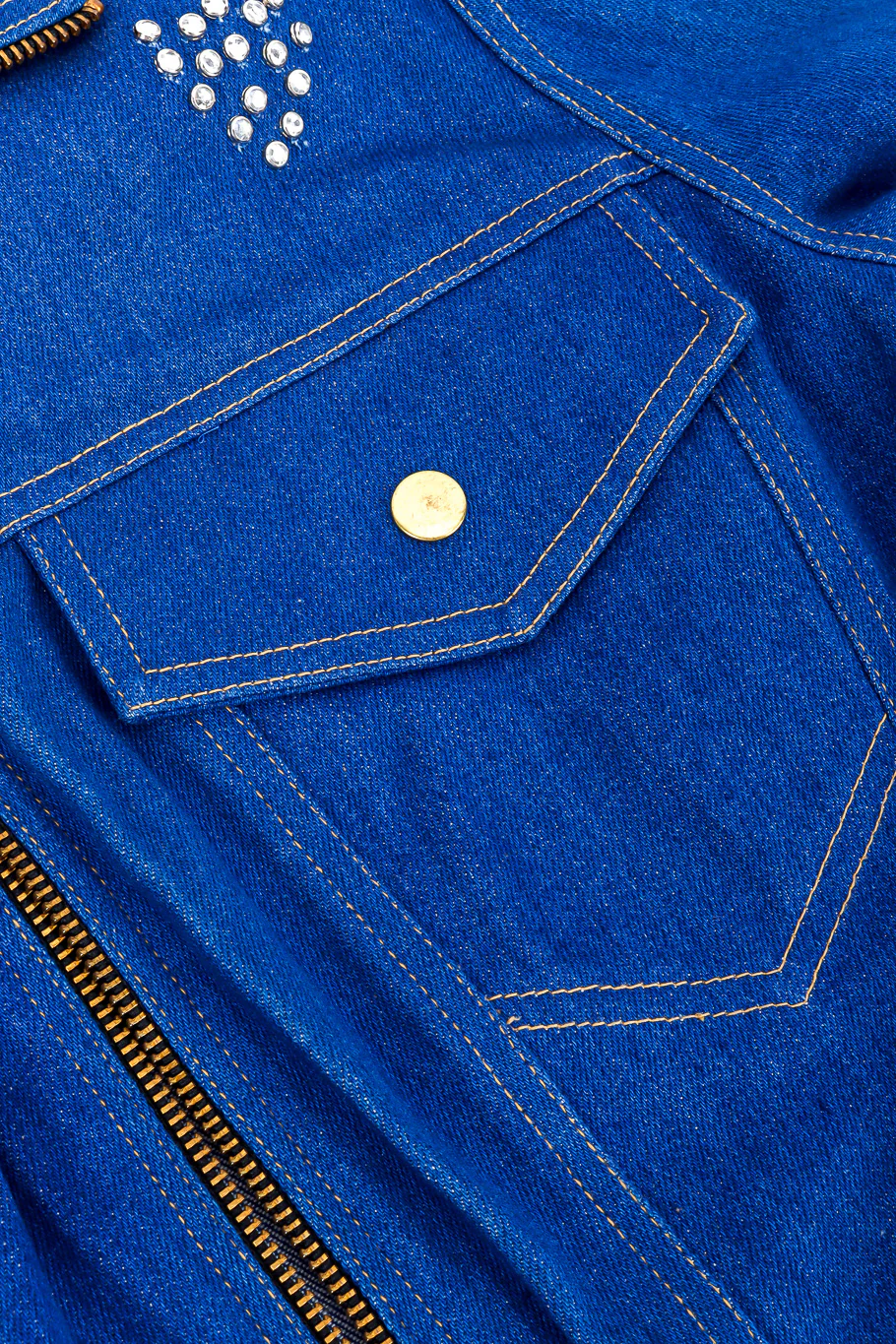 Crystal Studded Denim Jacket - Image 7