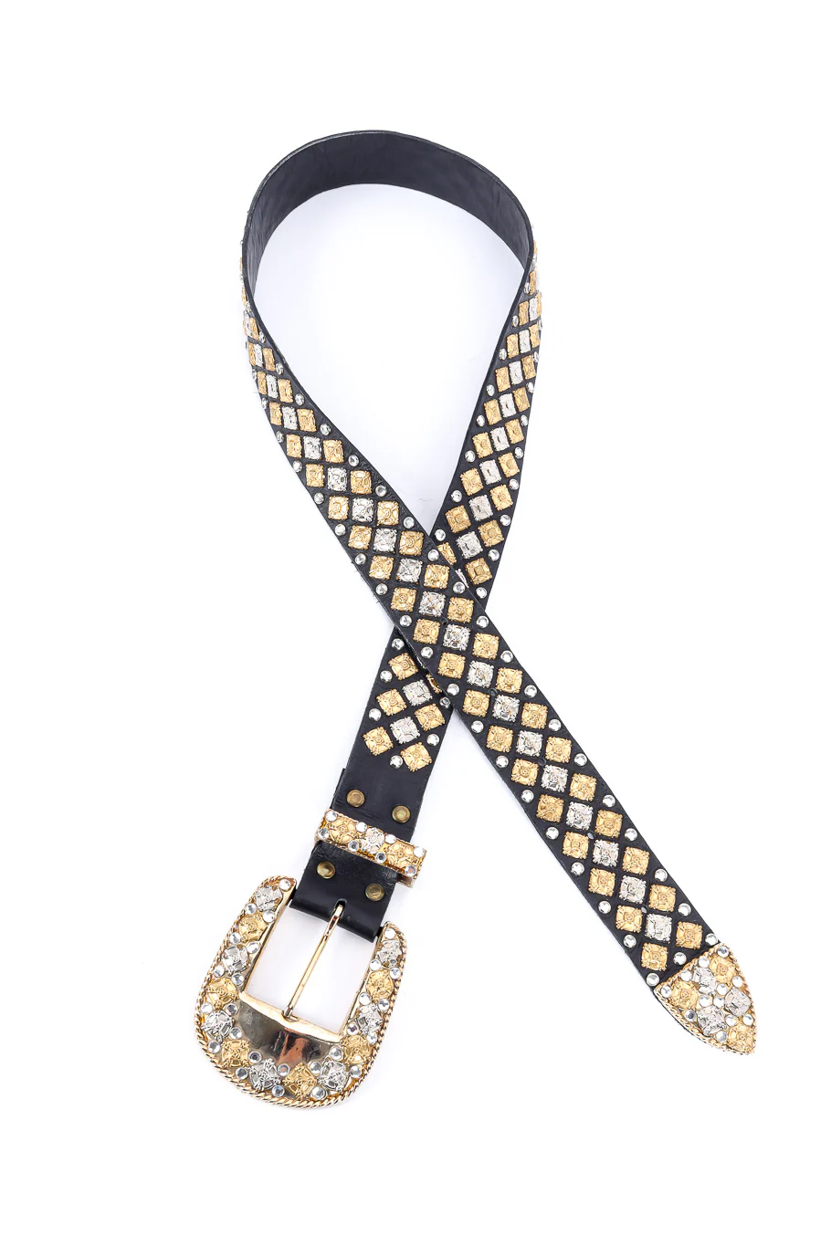Crystal Studded Leather Belt - Image 2