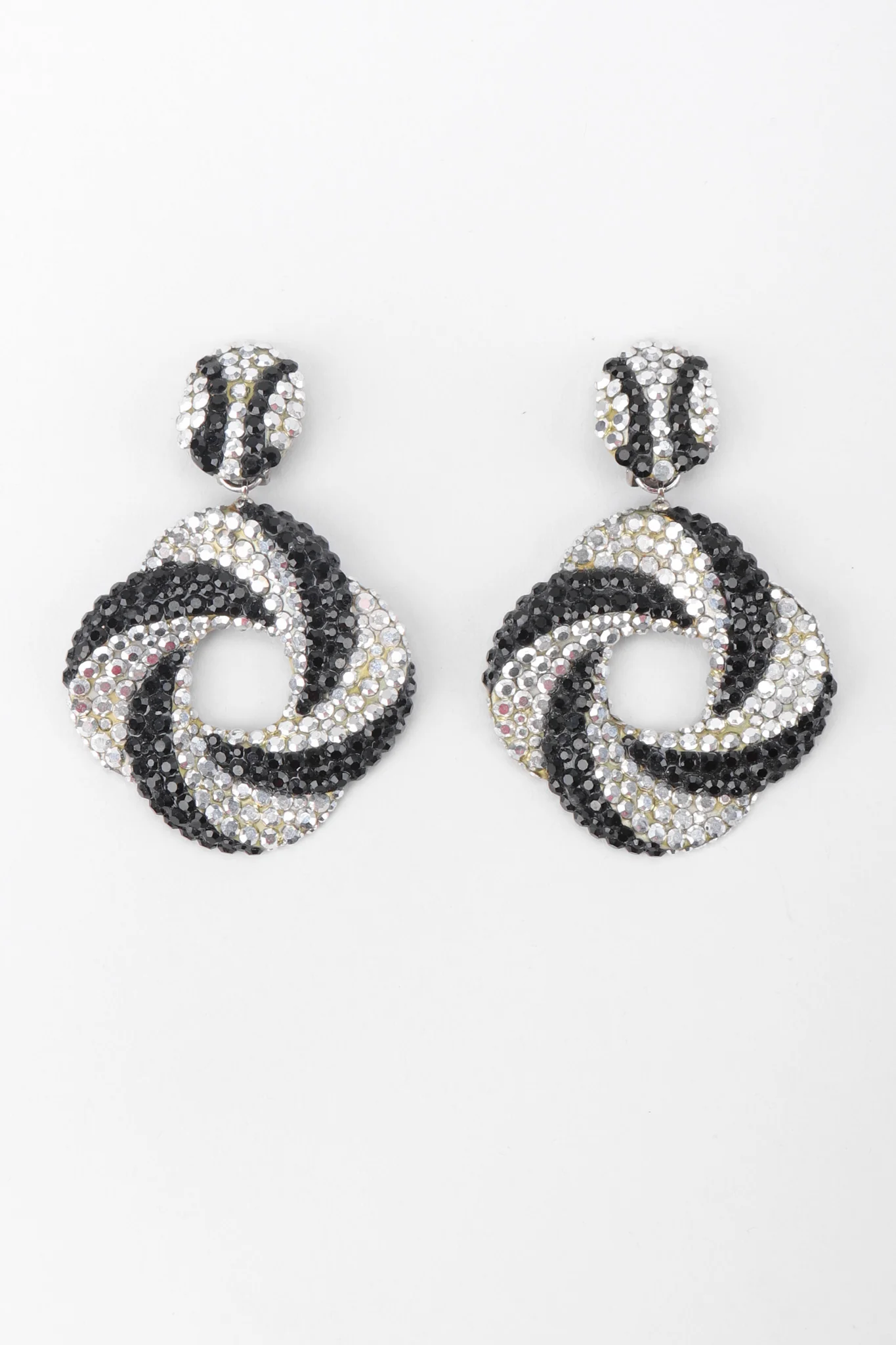 Crystal Swirl Hoop Earrings - Image 4