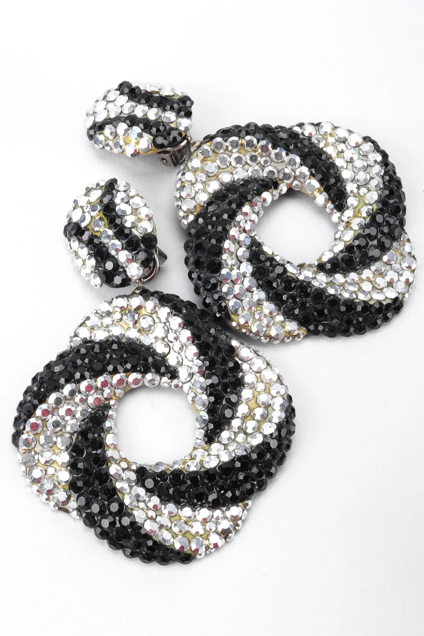 Crystal Swirl Hoop Earrings - Image 5