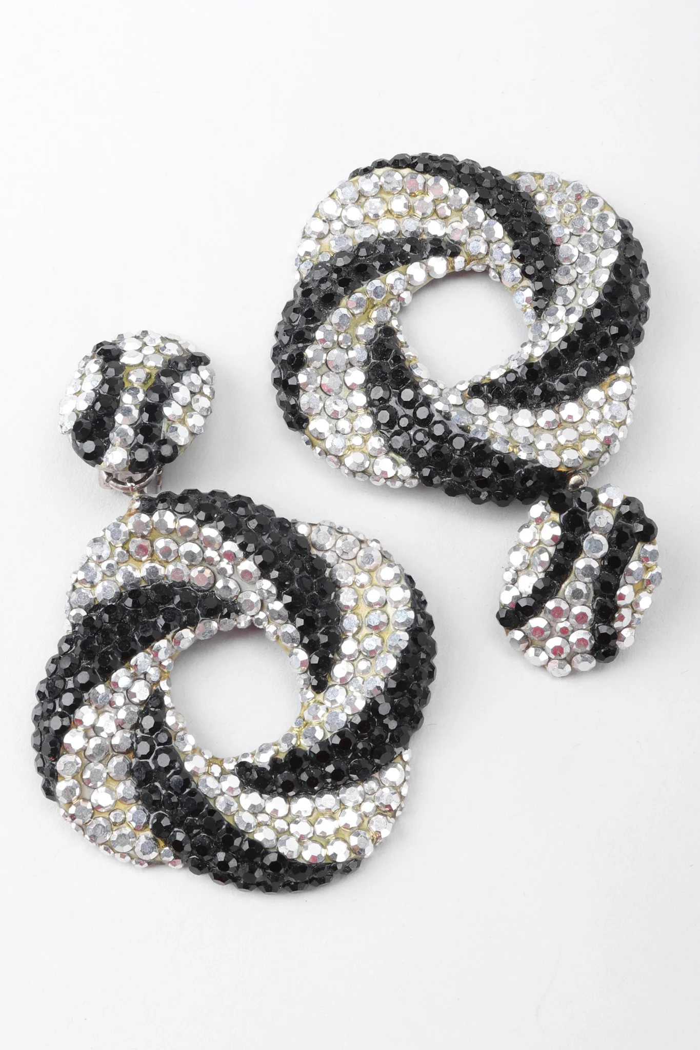 Crystal Swirl Hoop Earrings - Image 6