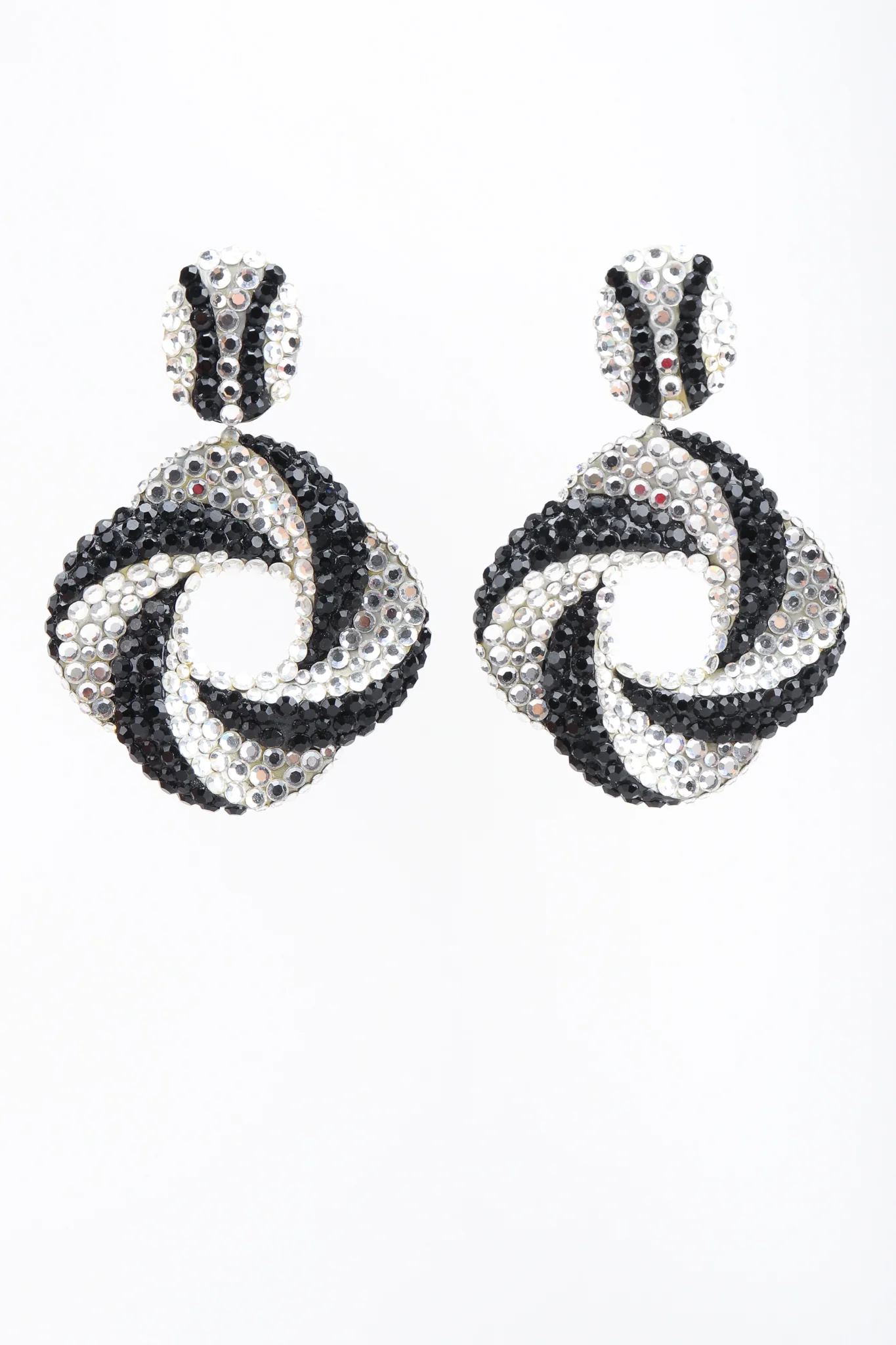 Crystal Swirl Hoop Earrings II - Image 3
