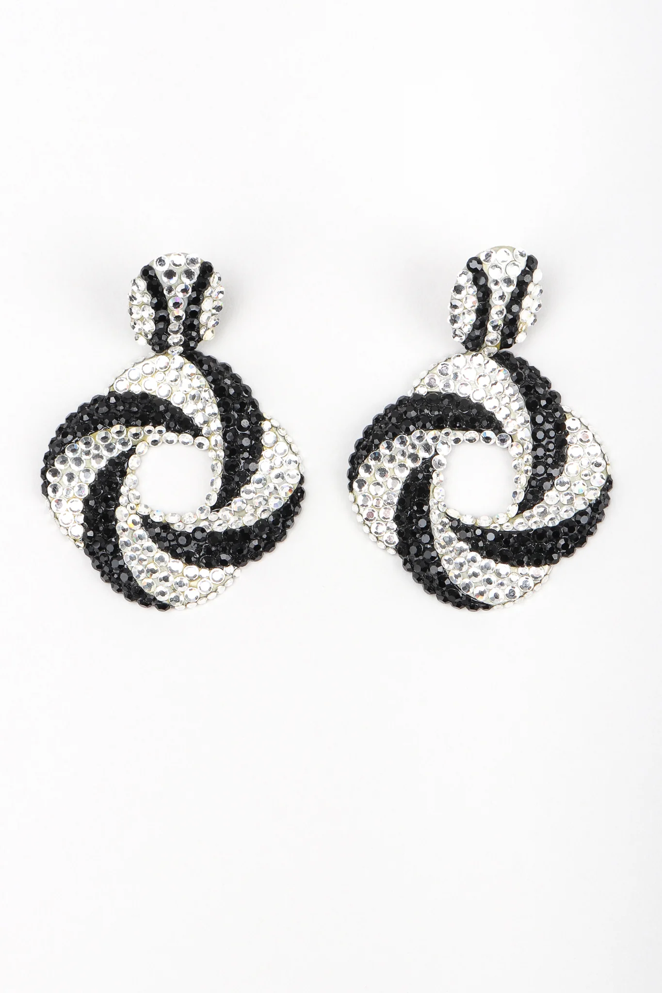 Crystal Swirl Hoop Earrings II - Image 4