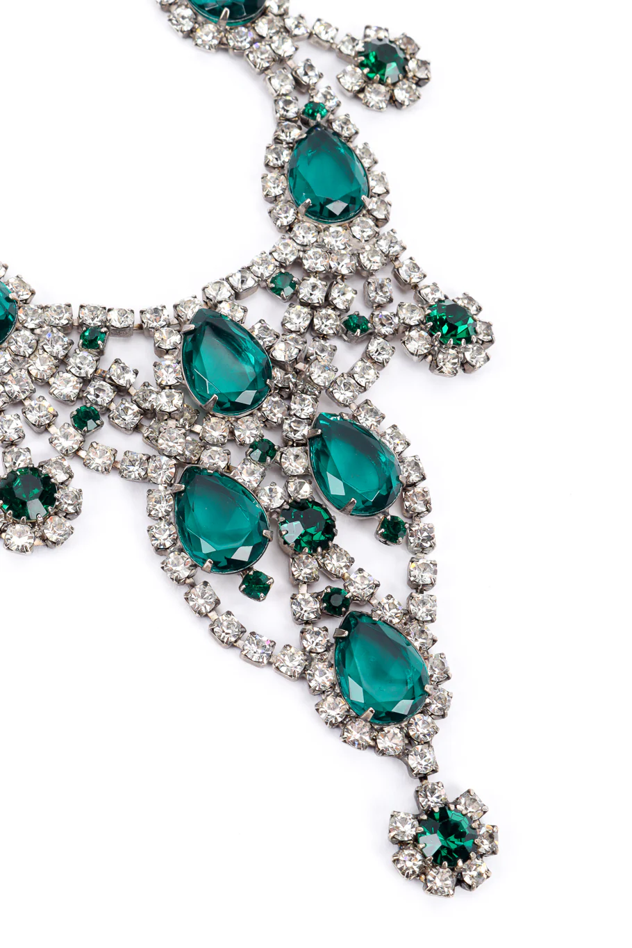 Crystal Teardrop Bib Necklace - Image 4