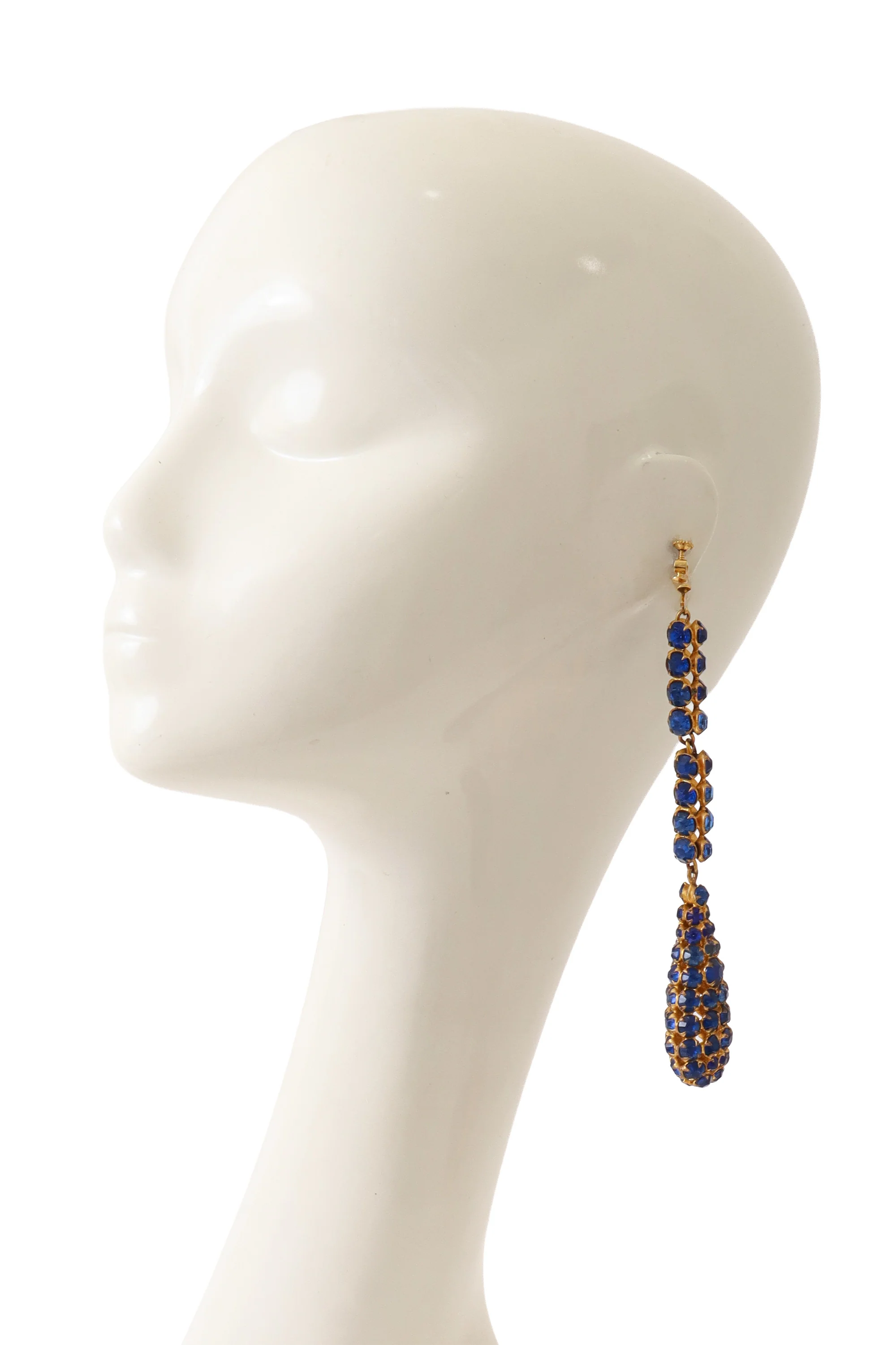 Crystal Teardrop Showgirl Earrings - Image 2