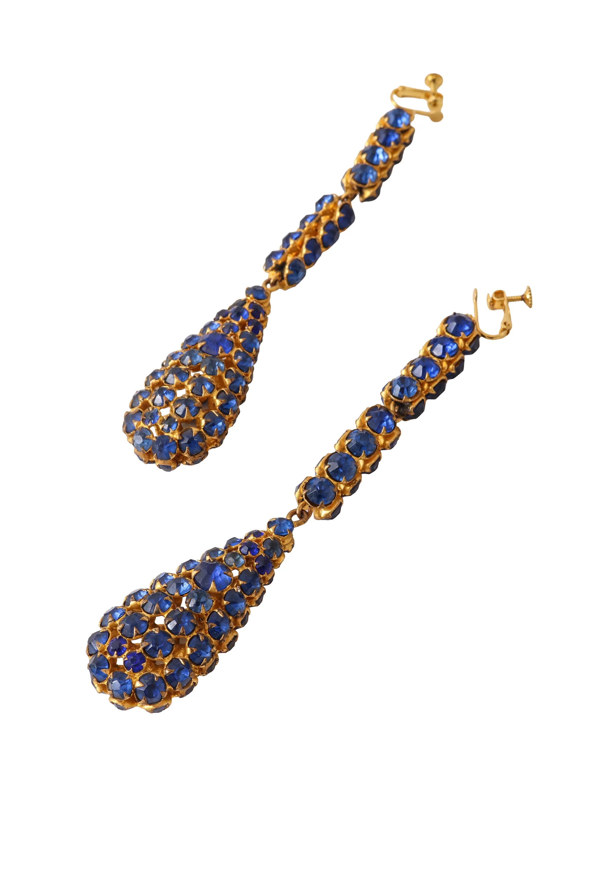 Crystal Teardrop Showgirl Earrings - Image 3