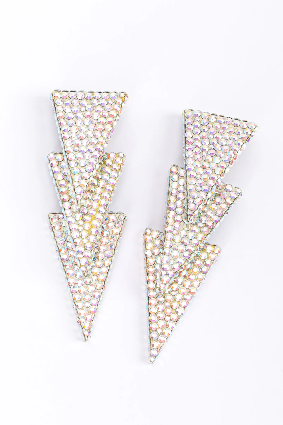 Crystal Triangle Drop Earrings