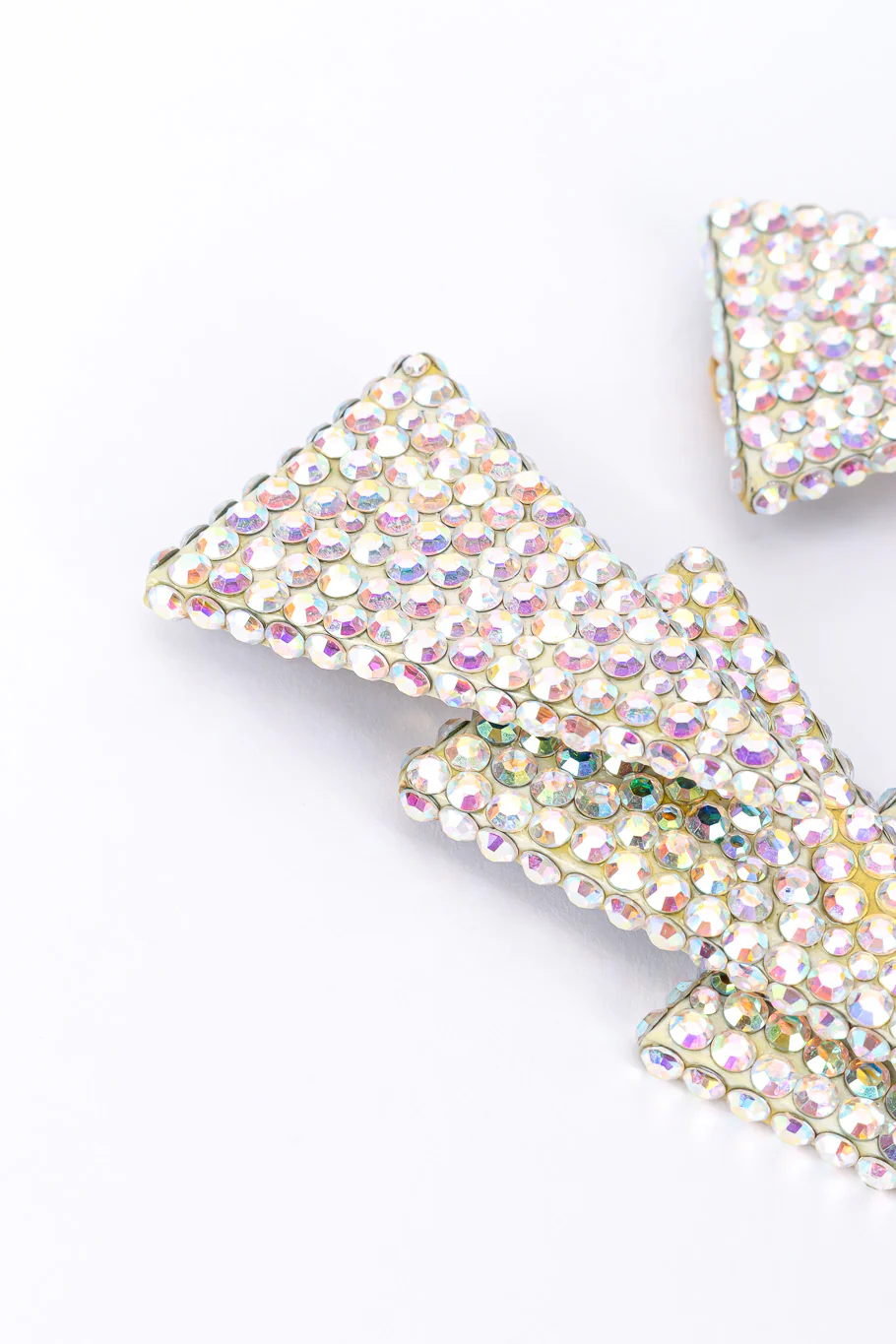 Crystal Triangle Drop Earrings - Image 4