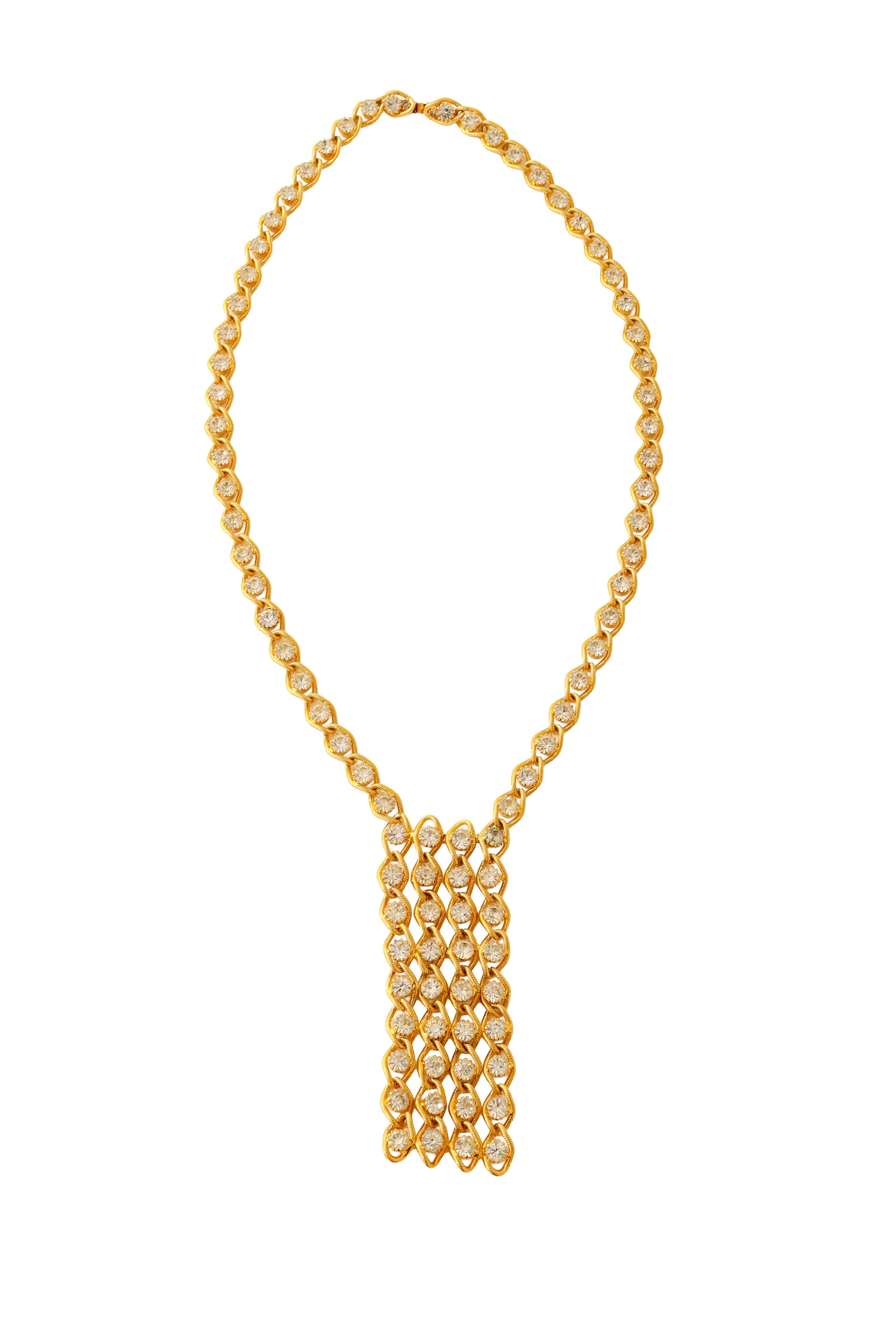 Crystal Twisted Chain Necklace