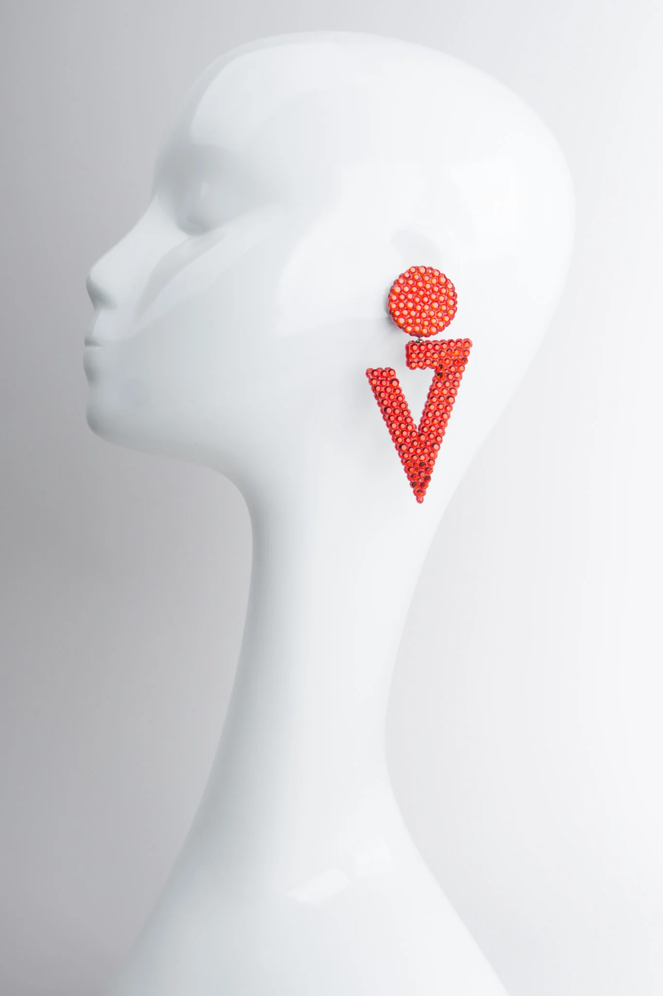 Crystal V Drop Earrings - Image 2