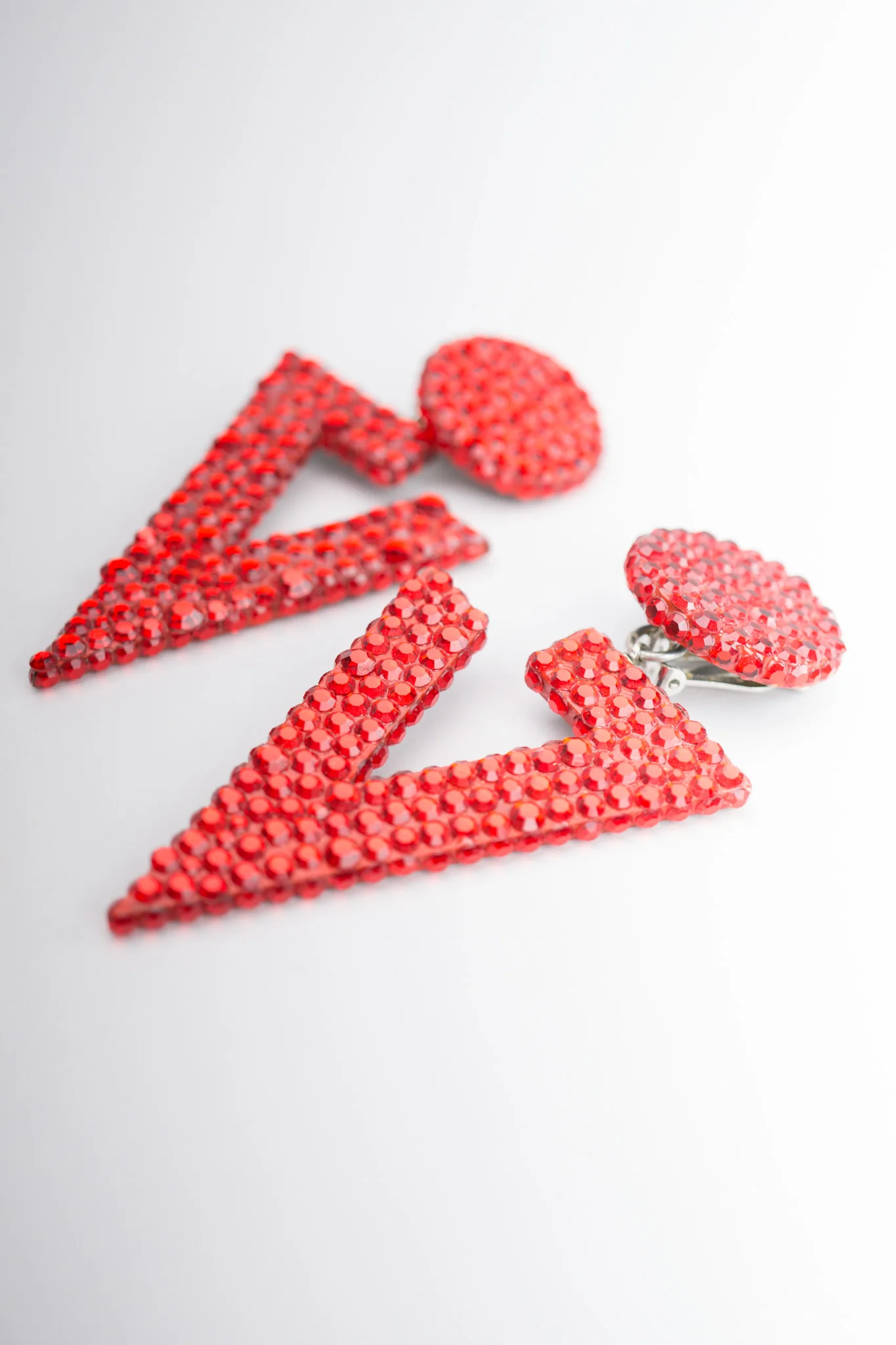 Crystal V Drop Earrings - Image 5
