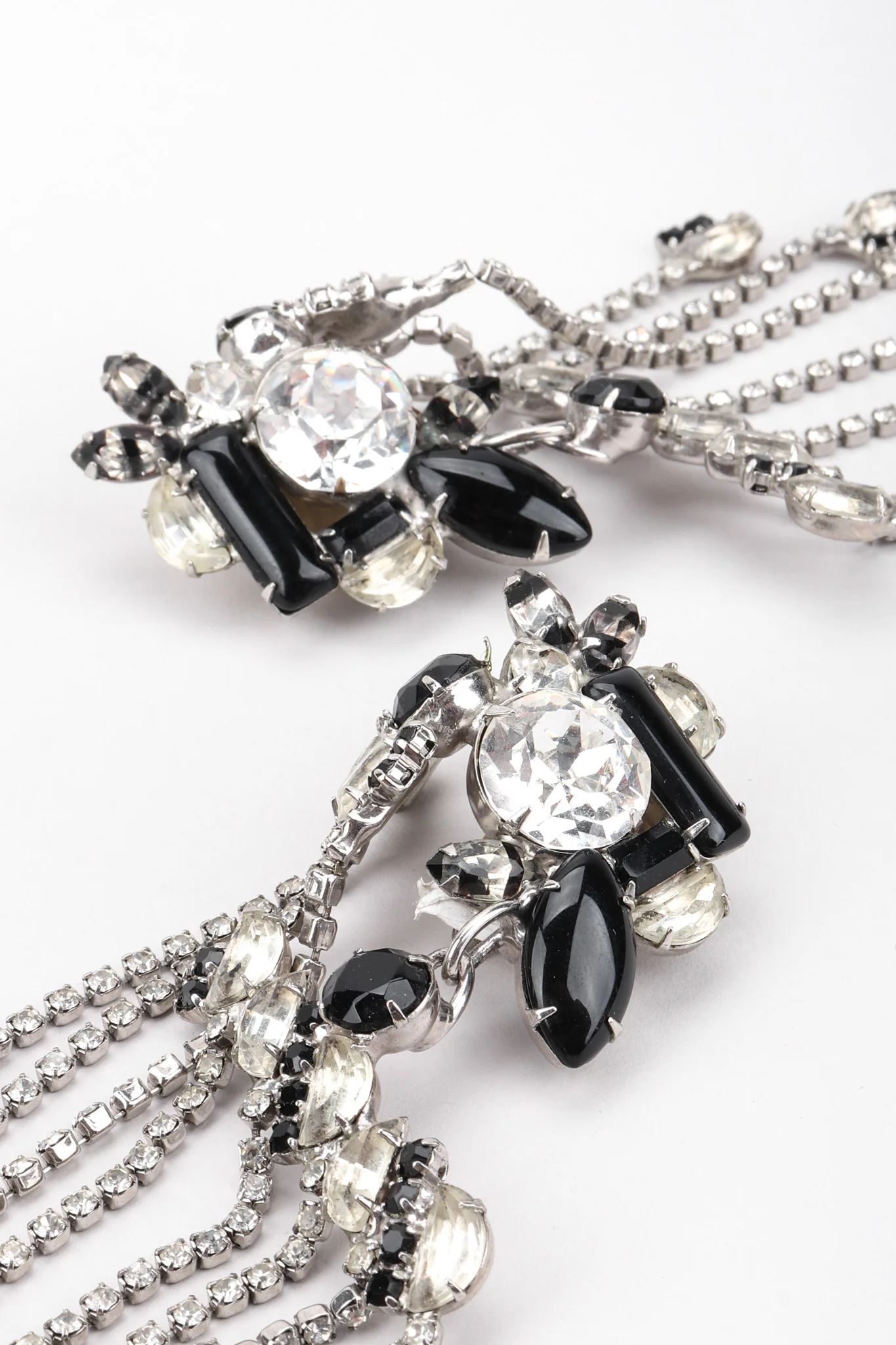Crystal Waterfall Fringe Earrings - Image 4