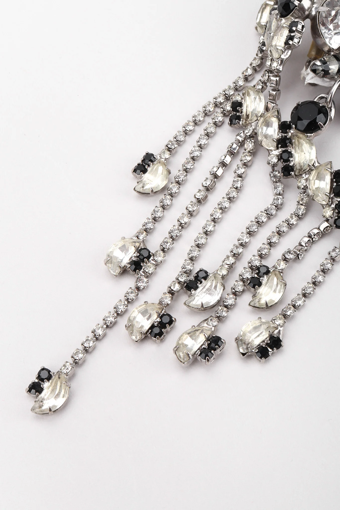 Crystal Waterfall Fringe Earrings - Image 6