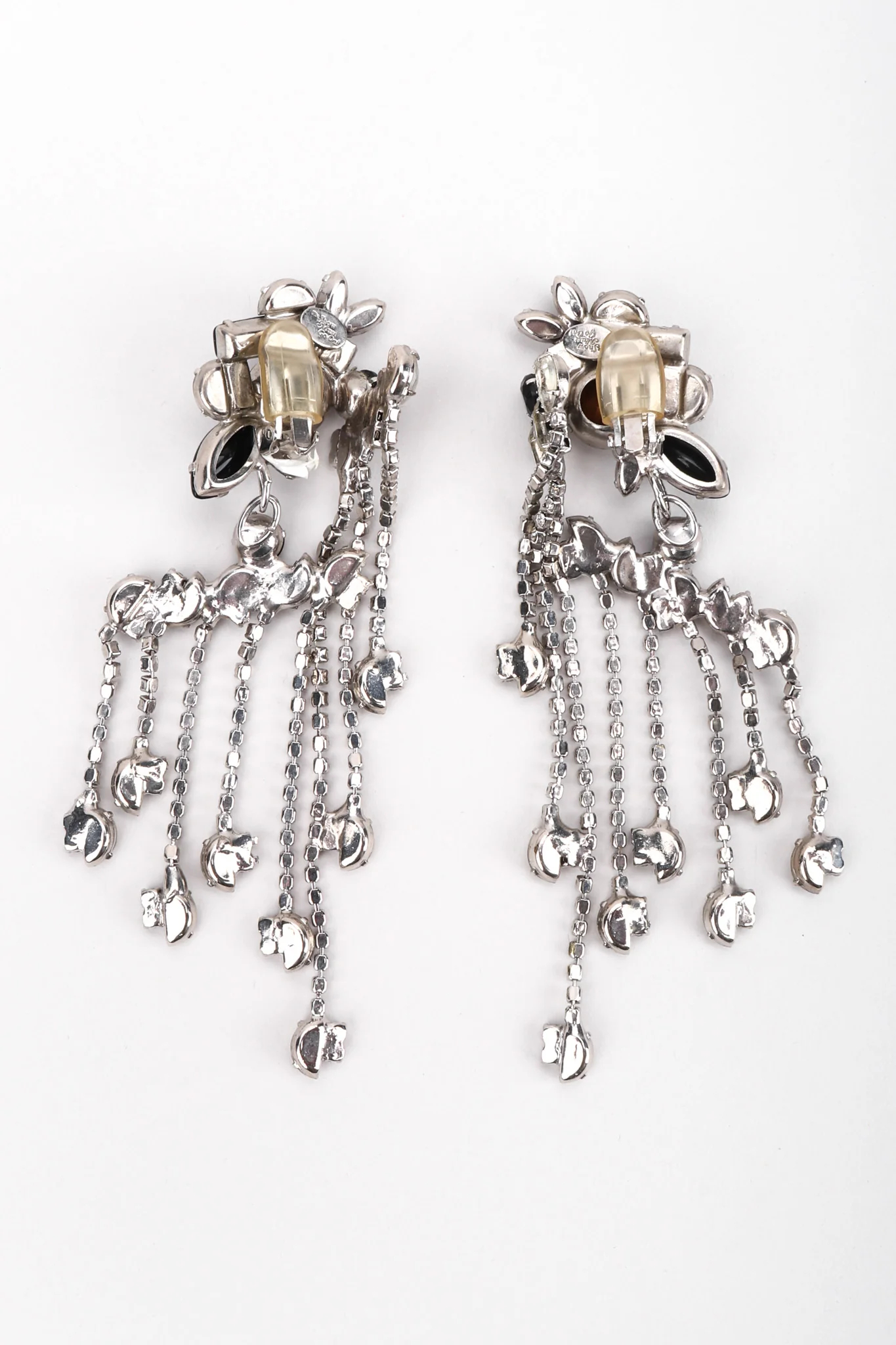 Crystal Waterfall Fringe Earrings - Image 7