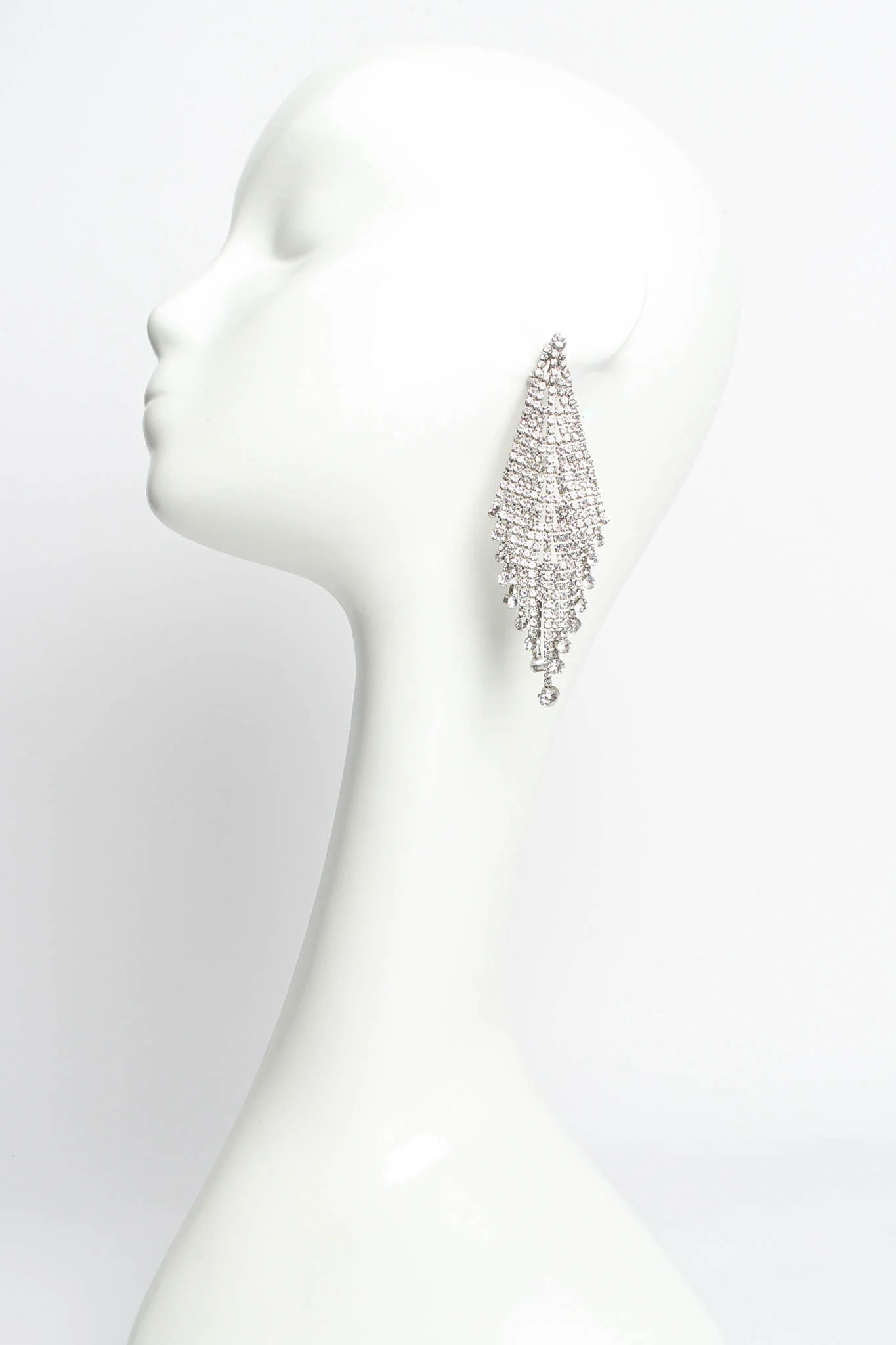 Waterfall Rhinestone Earrings - Image 2