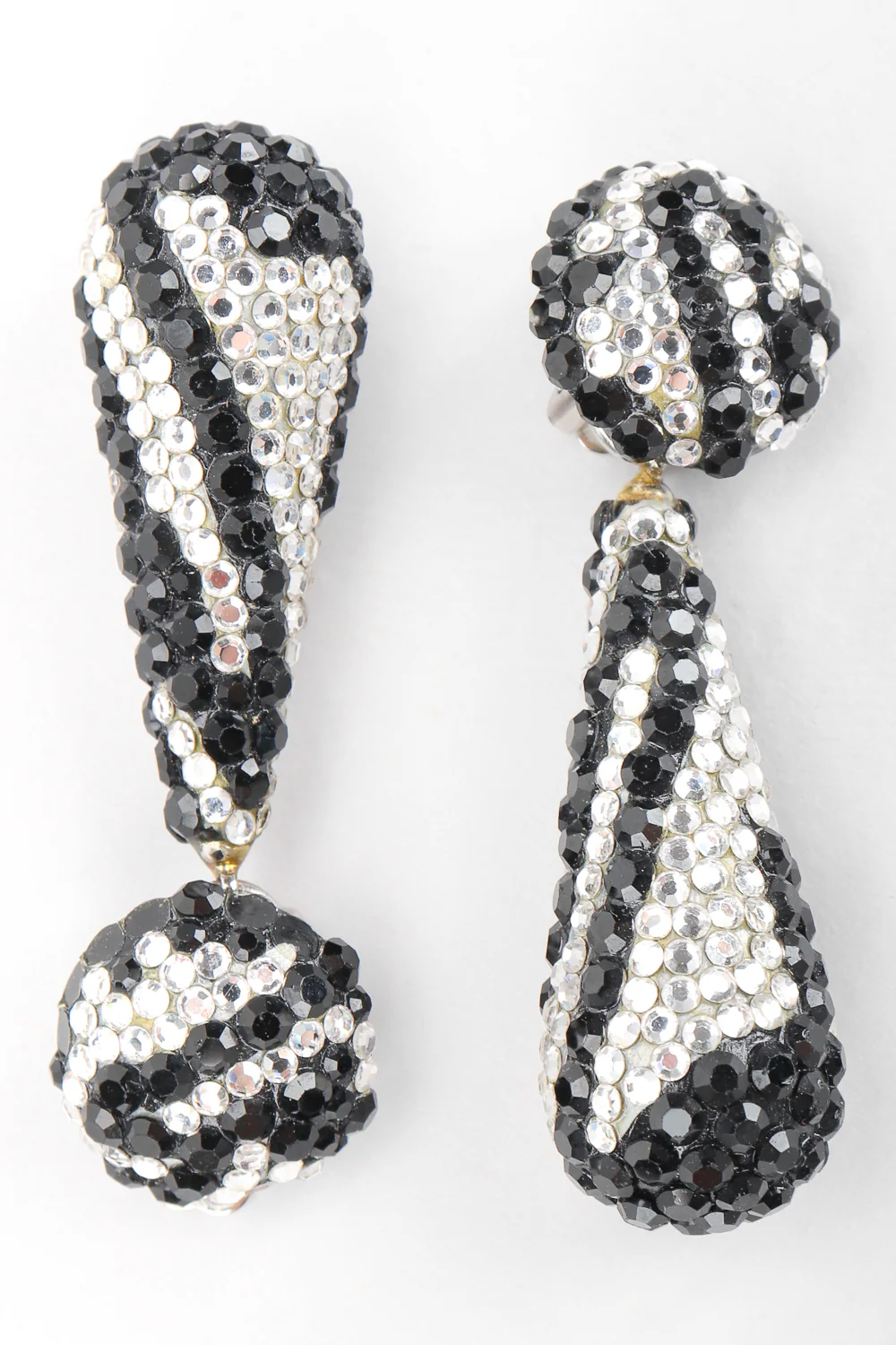 Crystal Zebra Drop Earrings