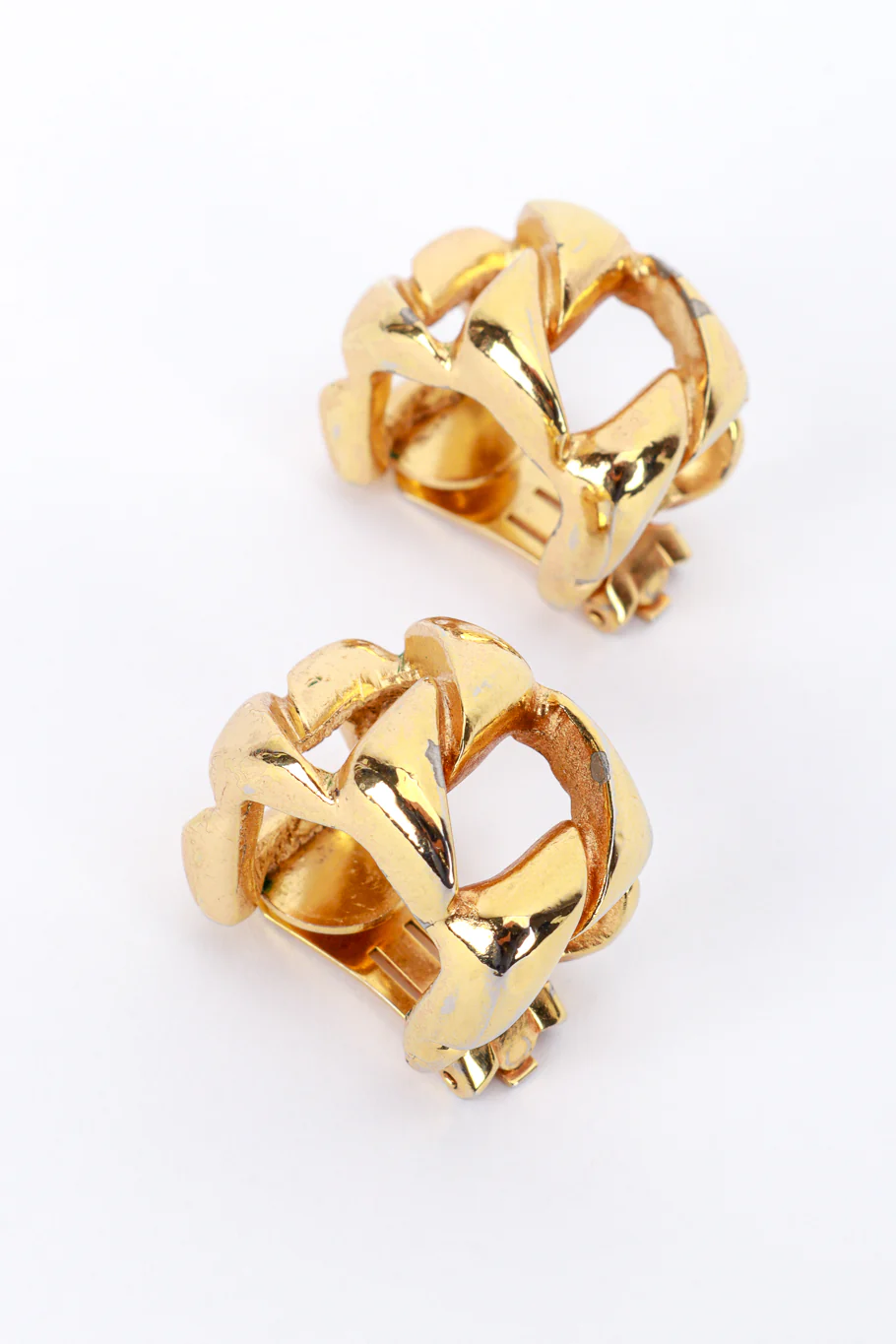 Curb Chain Huggie Earrings - Image 8