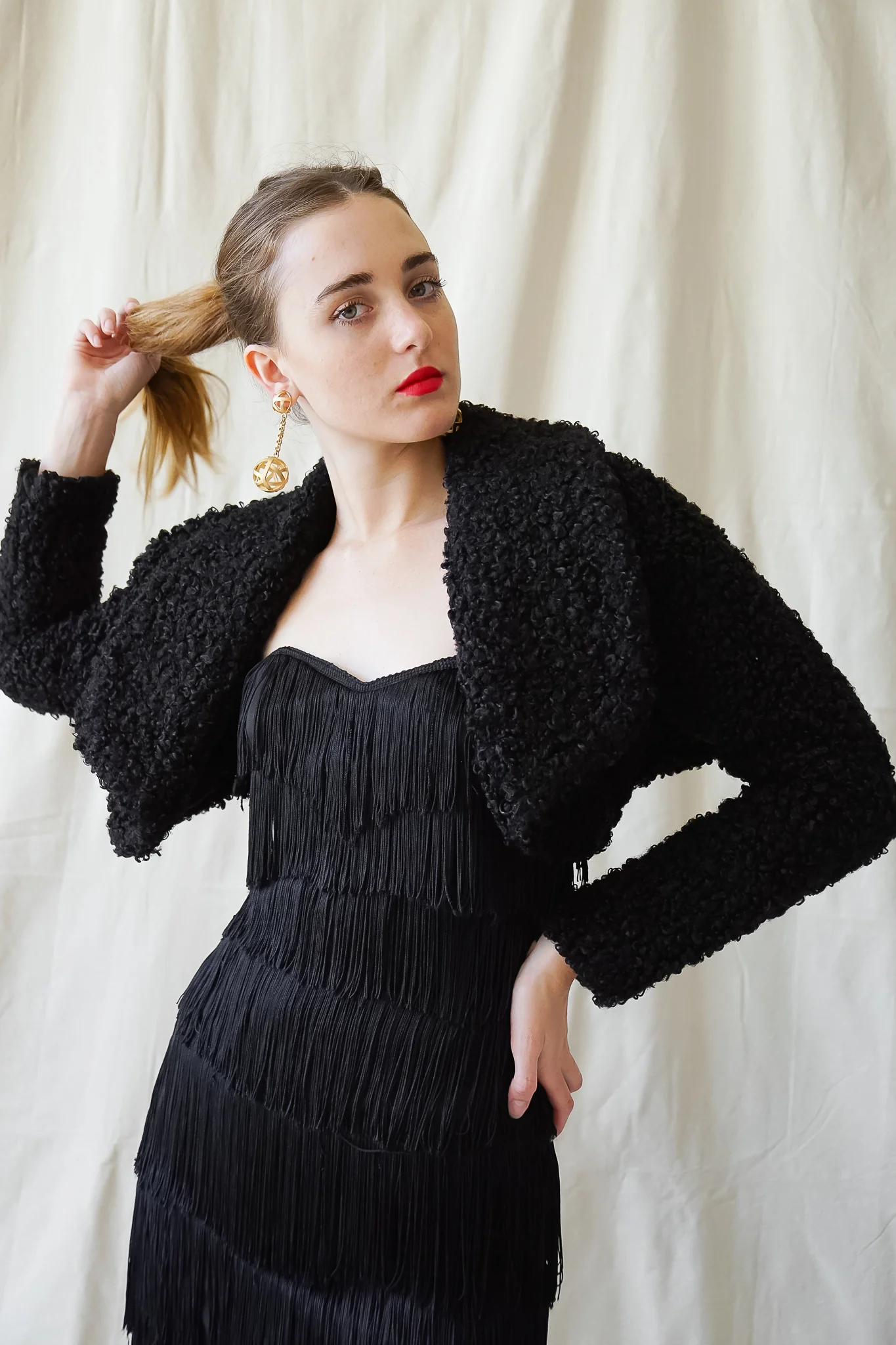 Curly Faux Fur Bolero - Image 3