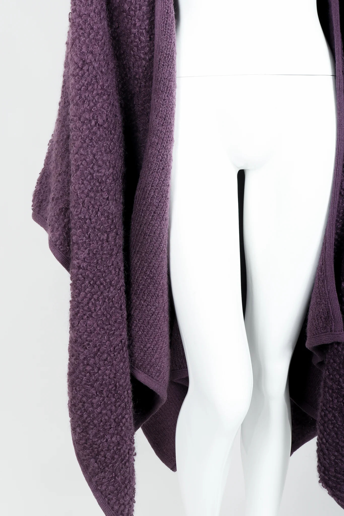 Curly Wool Cape Coat - Image 3