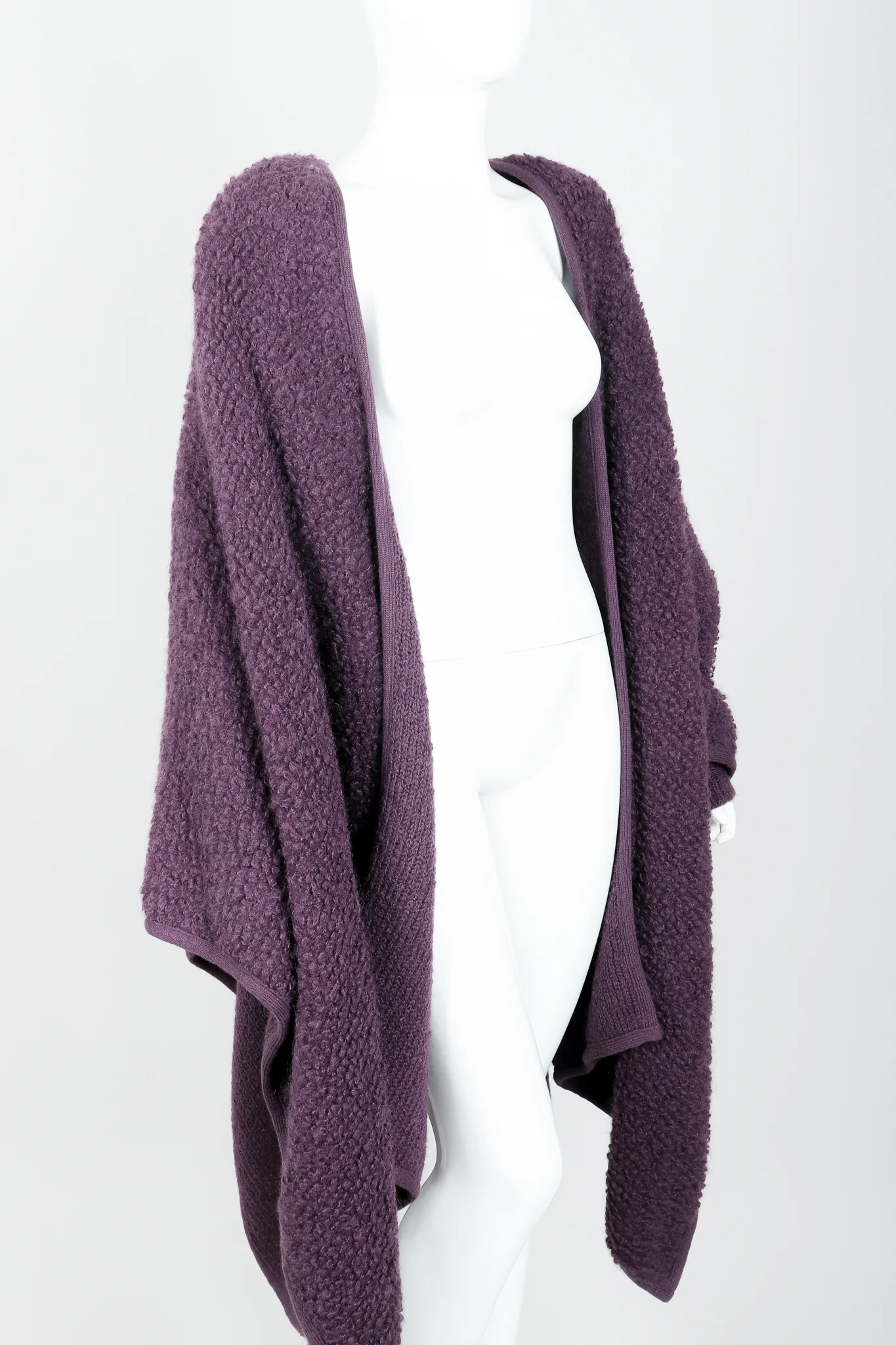 Curly Wool Cape Coat - Image 4