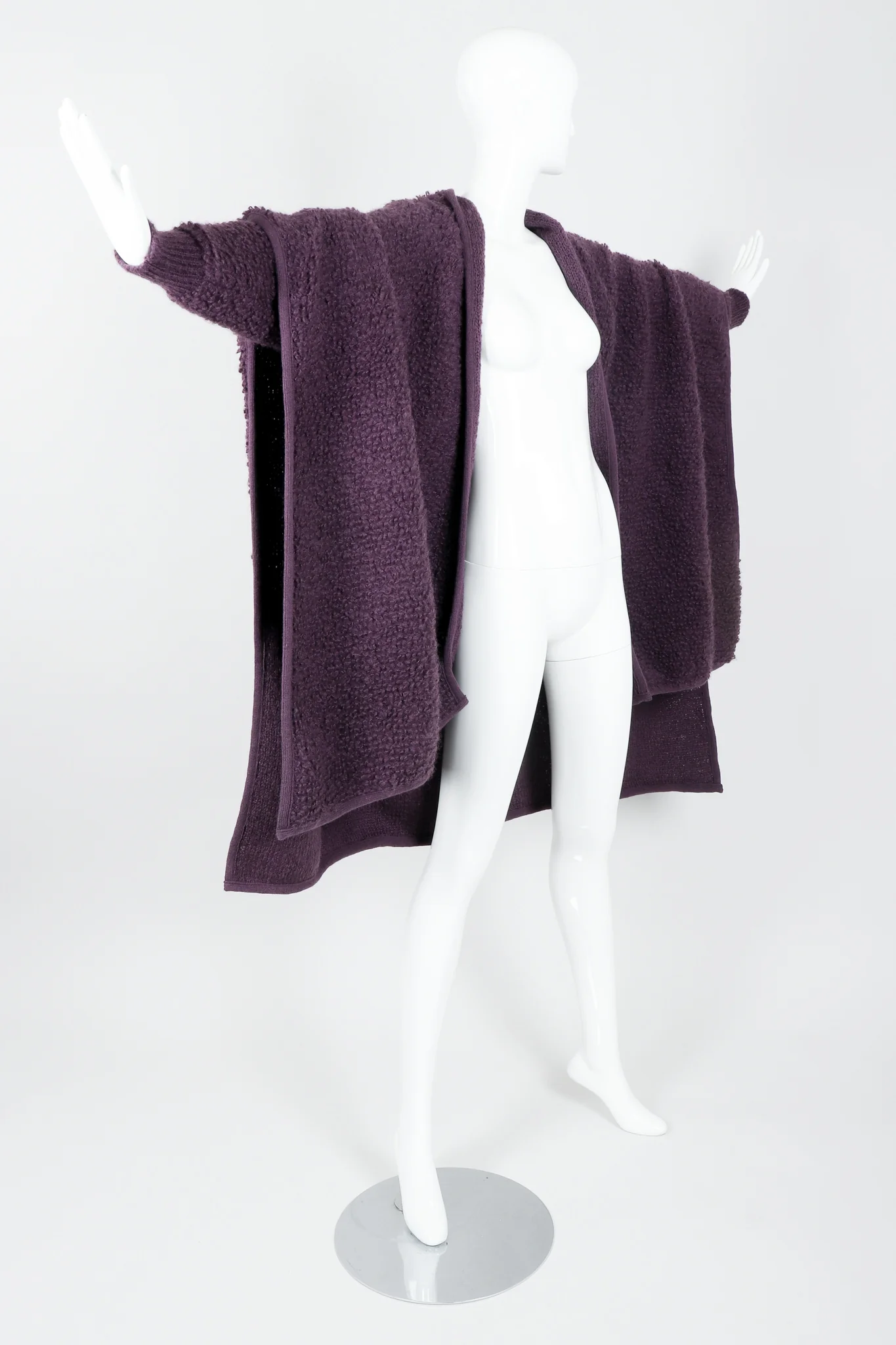 Curly Wool Cape Coat - Image 5
