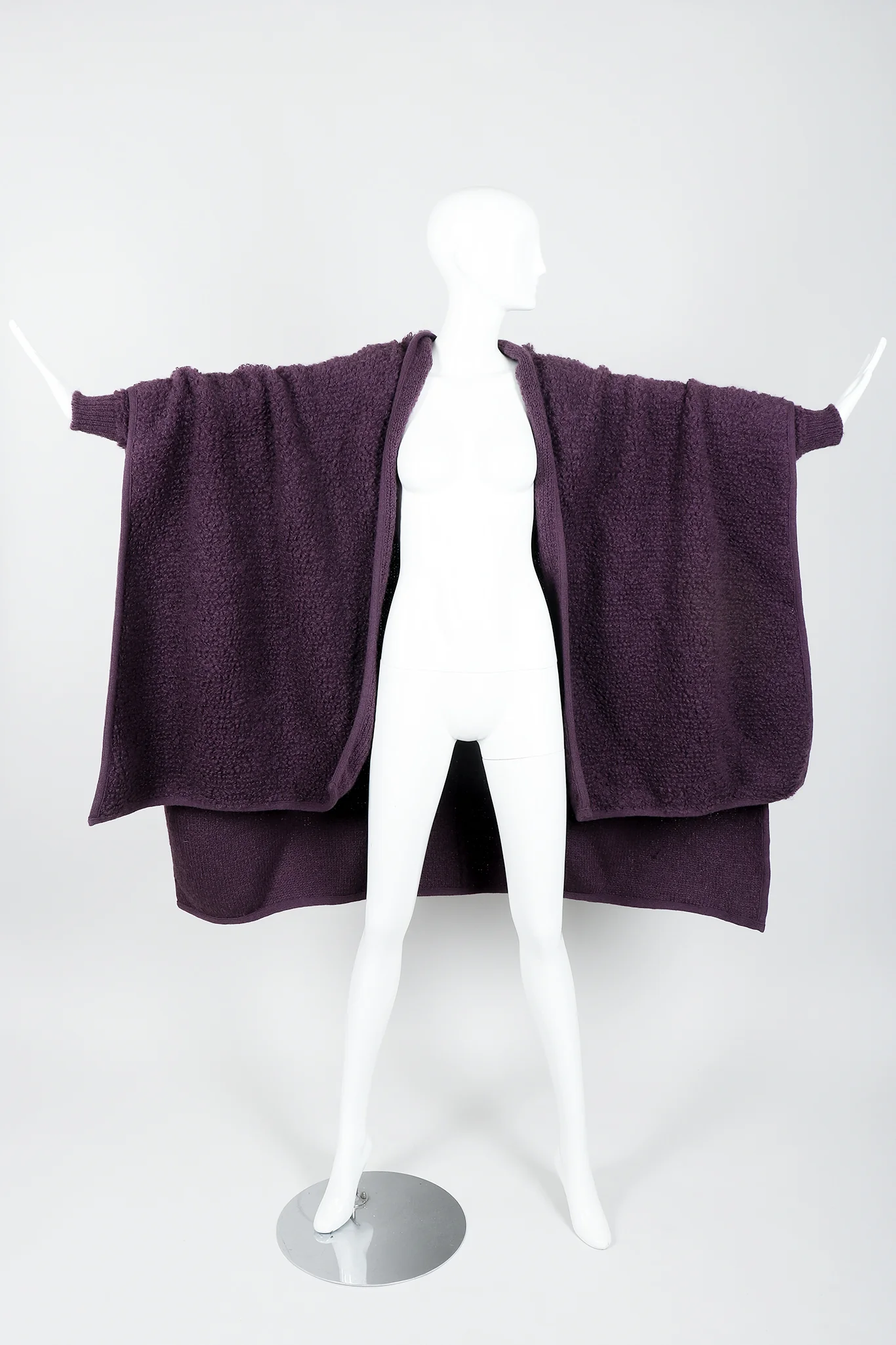 Curly Wool Cape Coat - Image 6