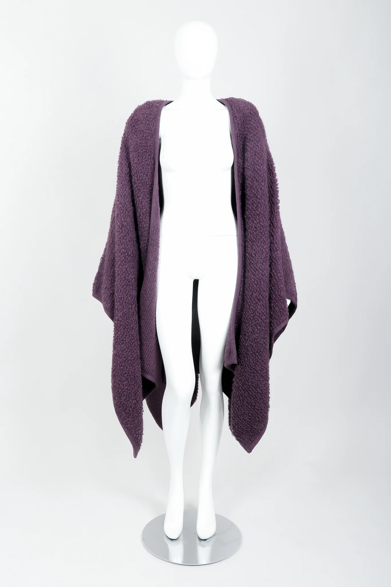 Curly Wool Cape Coat - Image 7