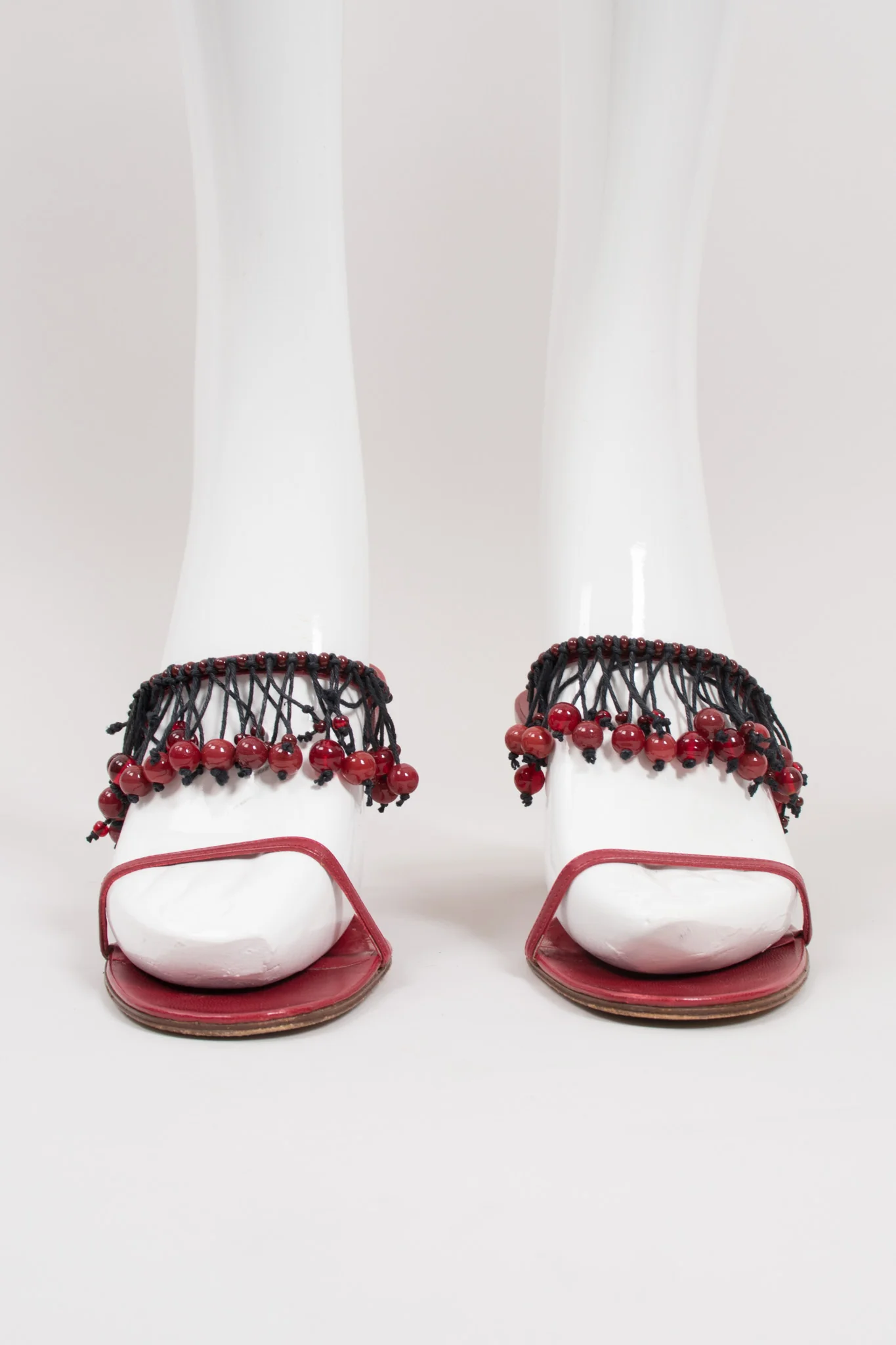 Currant Berry Fringed Mules - Image 8