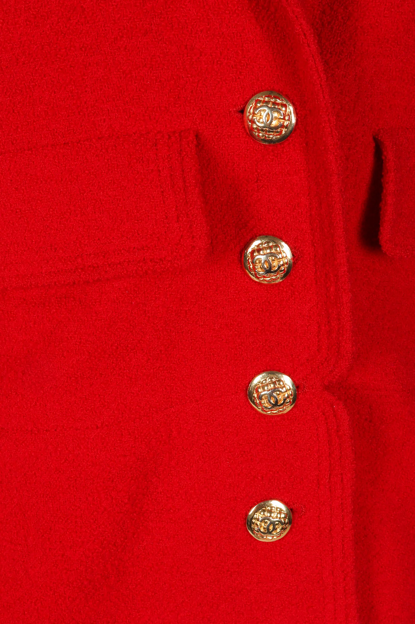 Curved Lapel Bouclé Jacket - Image 7