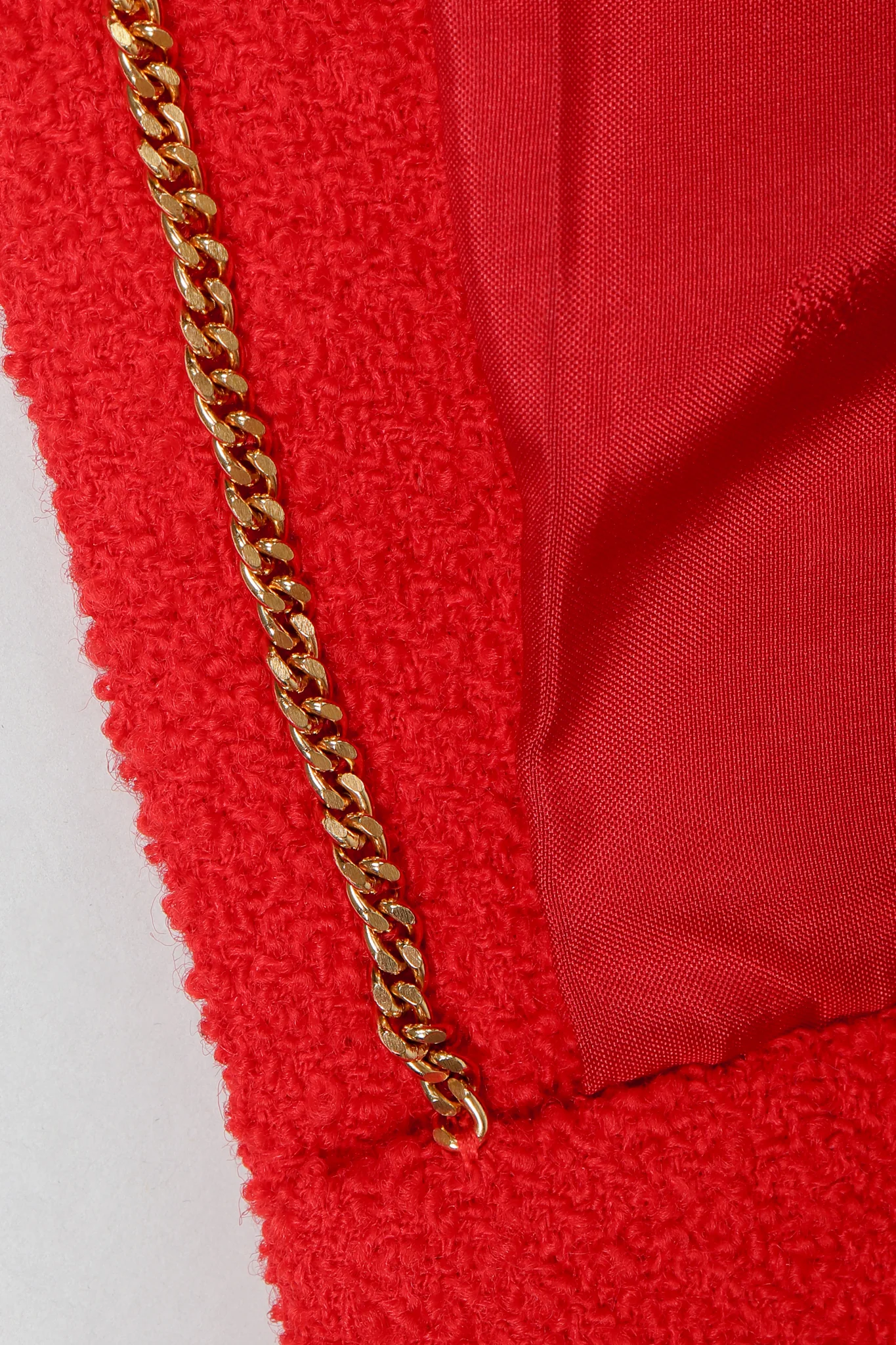 Curved Lapel Bouclé Jacket - Image 9