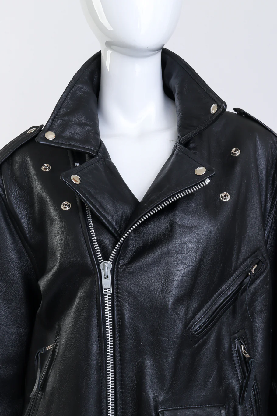 Custom Elvis Leather Biker Jacket - Image 4