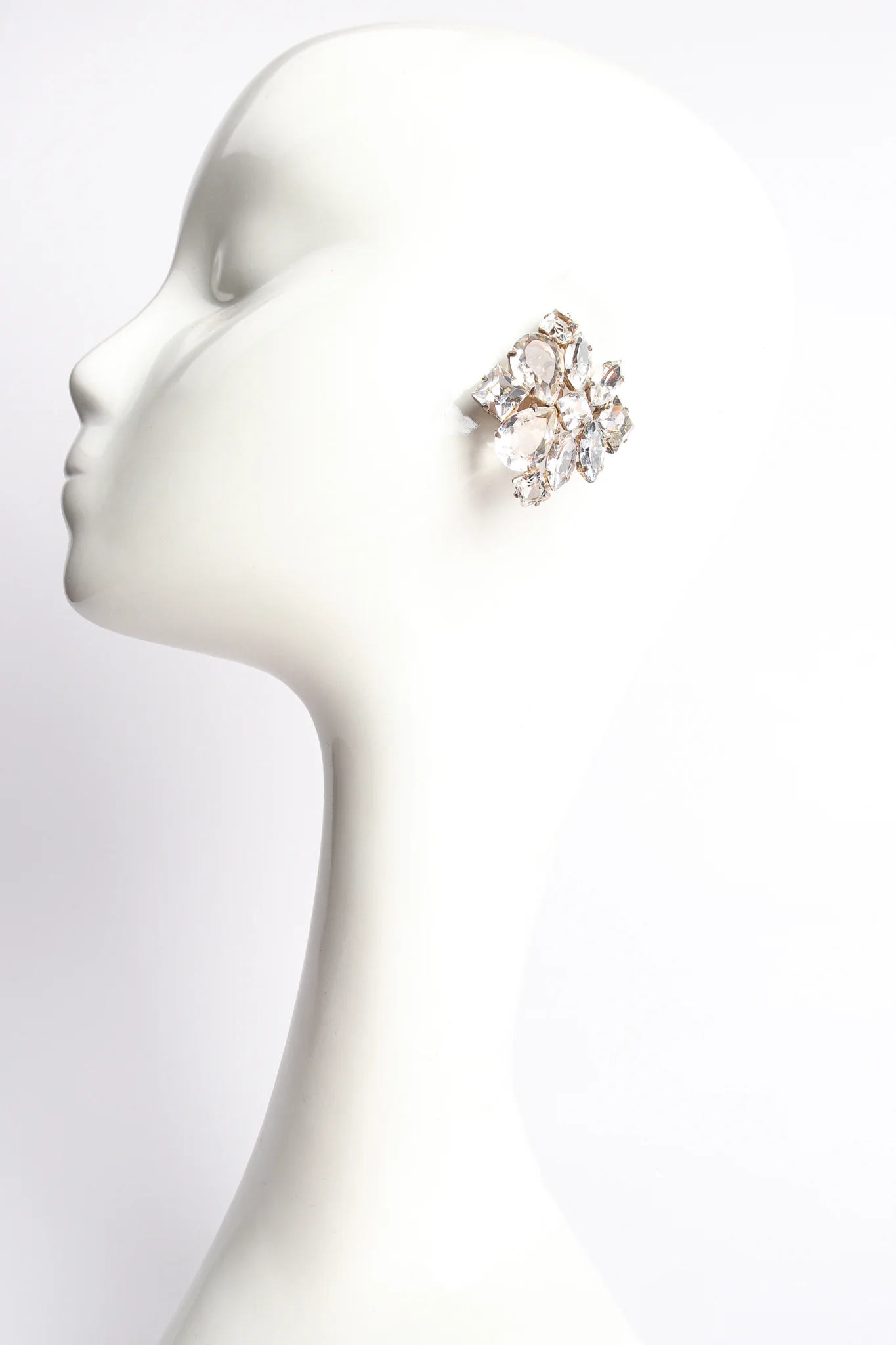 Cut Crystal Cluster Earrings - Image 2
