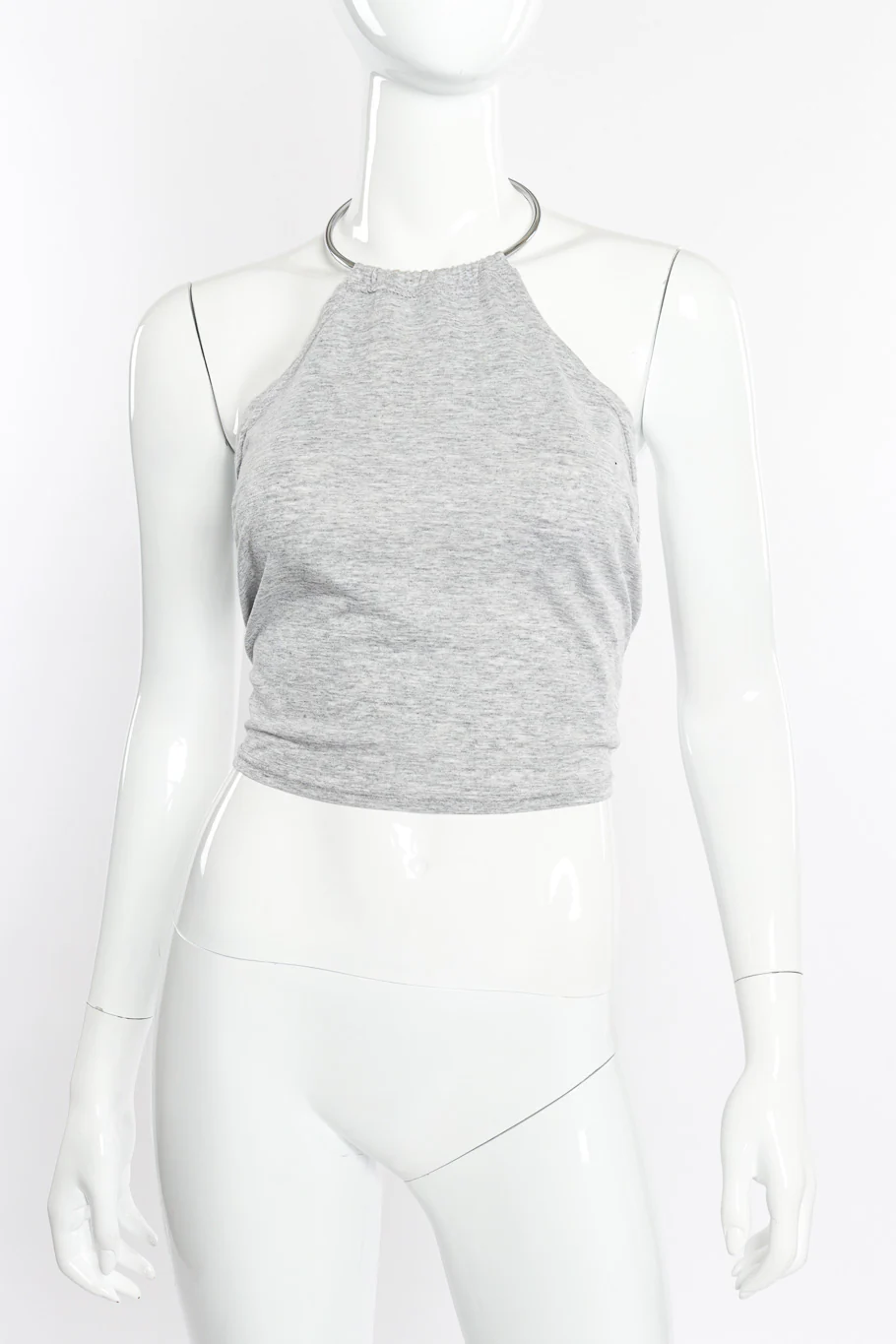 Cut-Out Sleeve Ring Collar Halter Top - Image 2