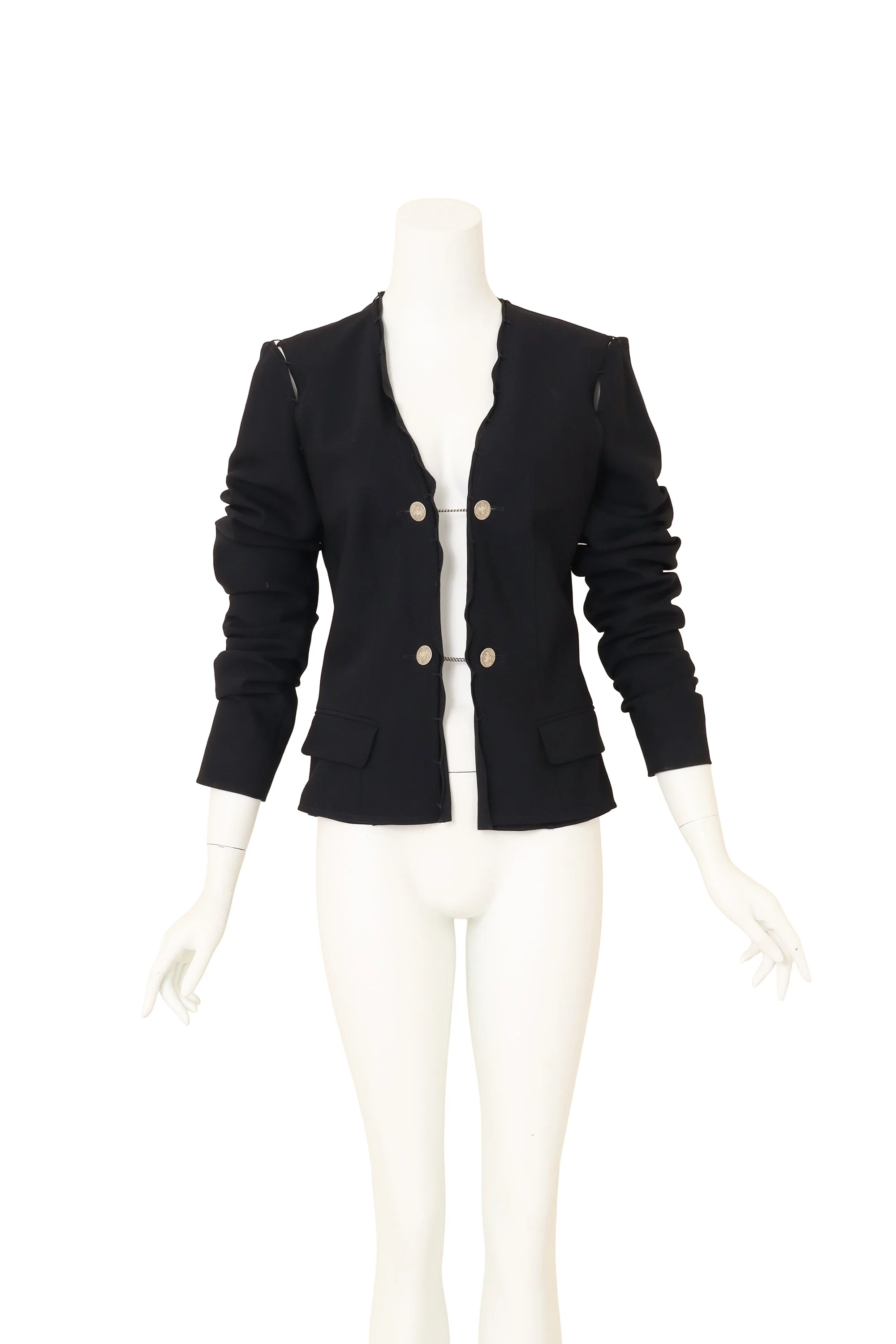 Cutout Coin Button Jacket