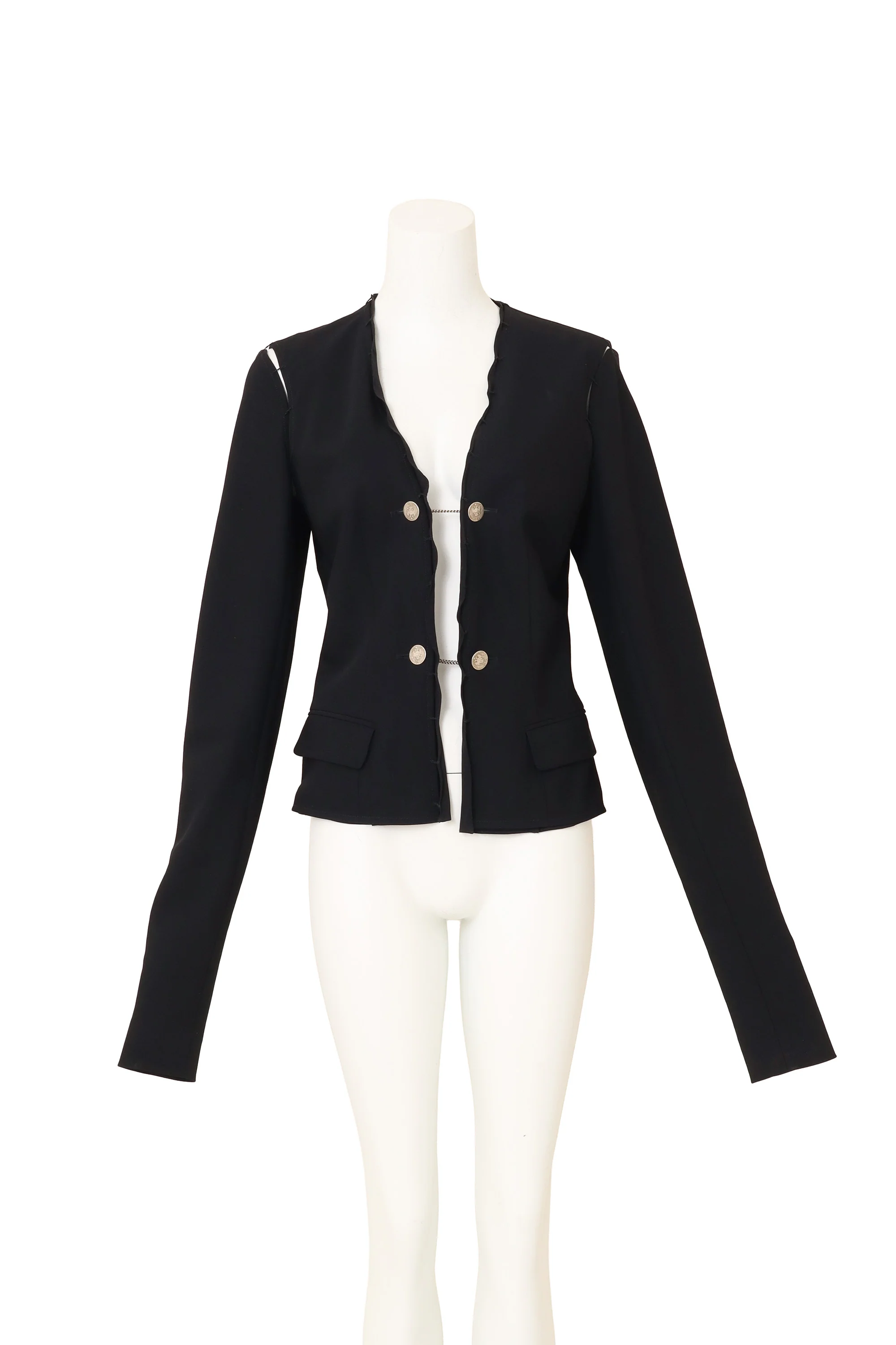 Cutout Coin Button Jacket - Image 3