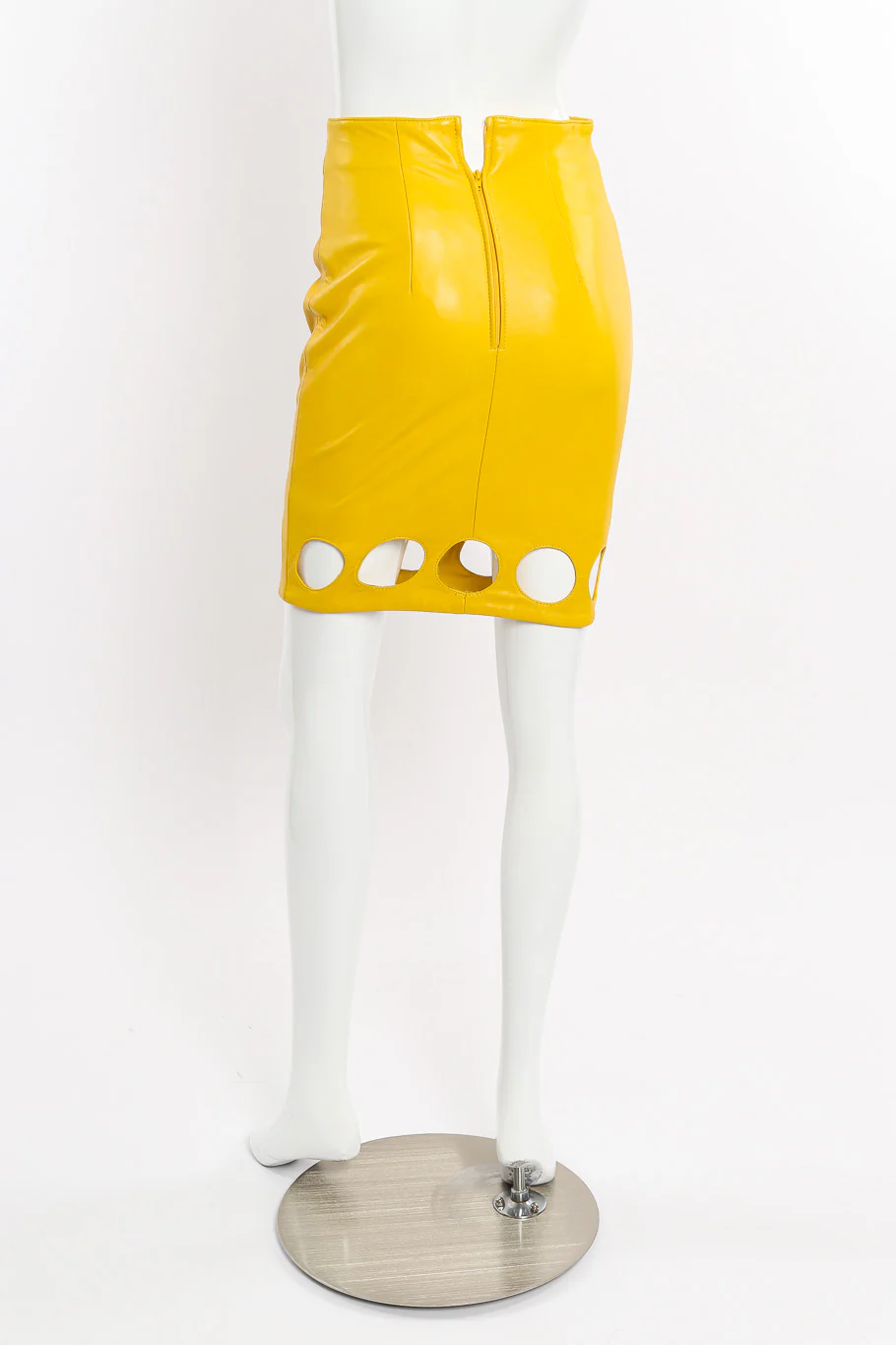 Cutout Leather Jacket and Skirt Set - Image 15