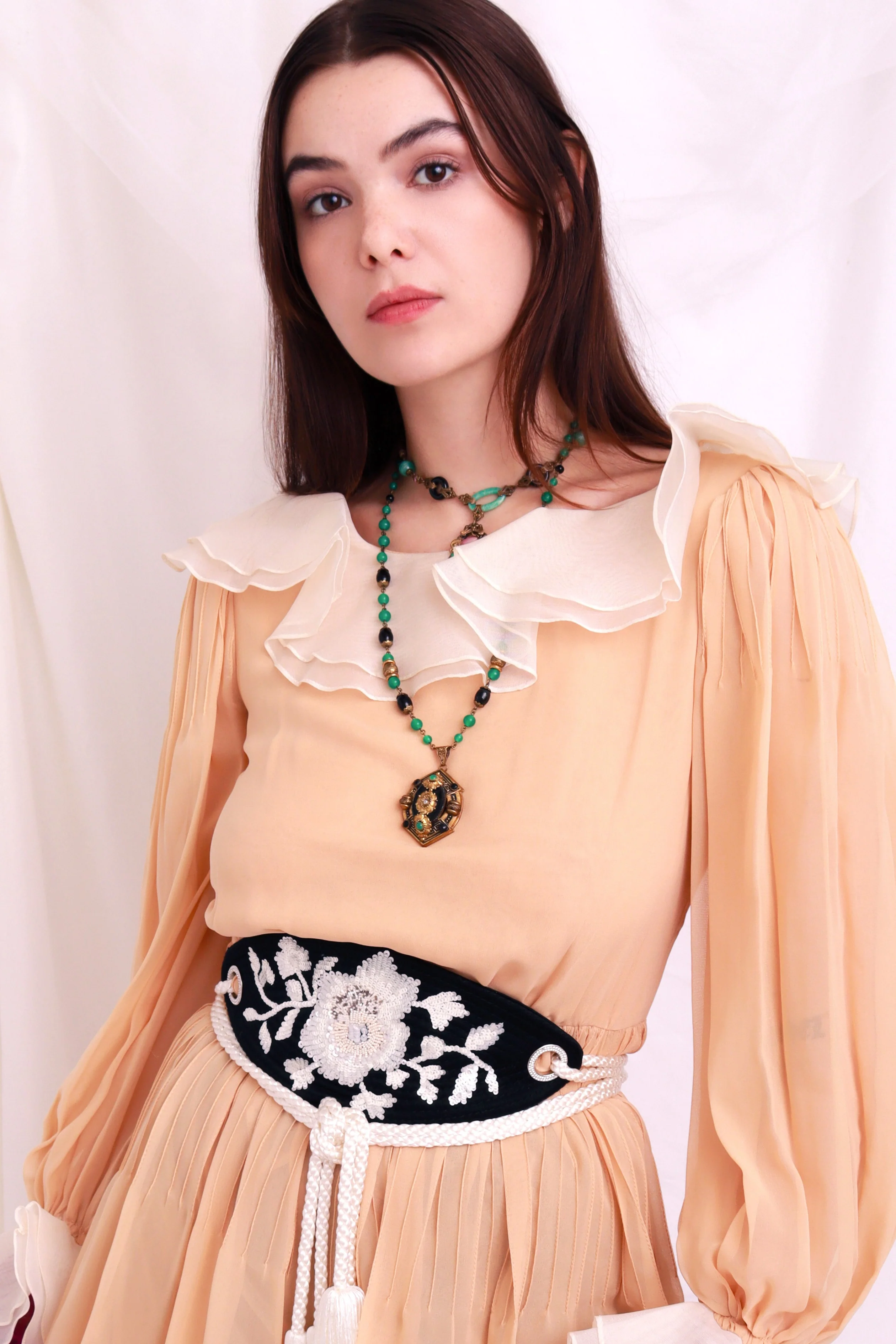 Czech Glass Beaded Pendant Necklace - Image 2